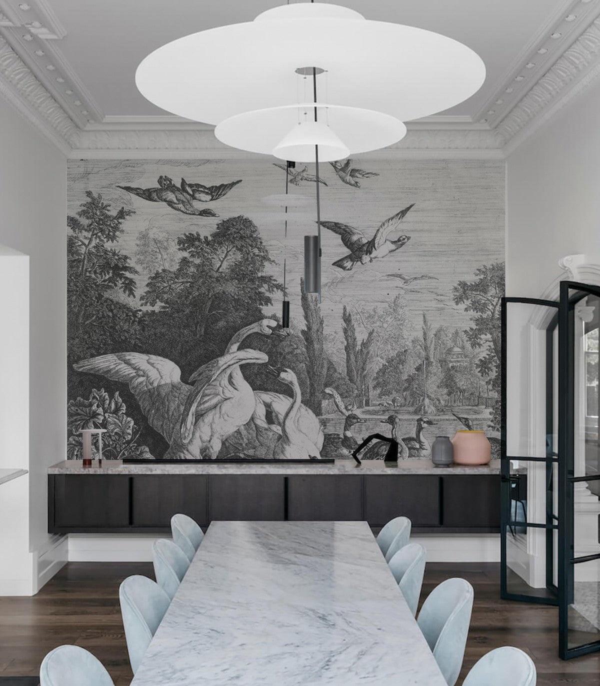 Tapeta Black swans - Wallcolors®