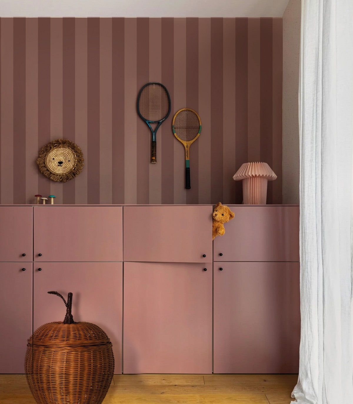 Papel pintado Bold Stripe Cocoa