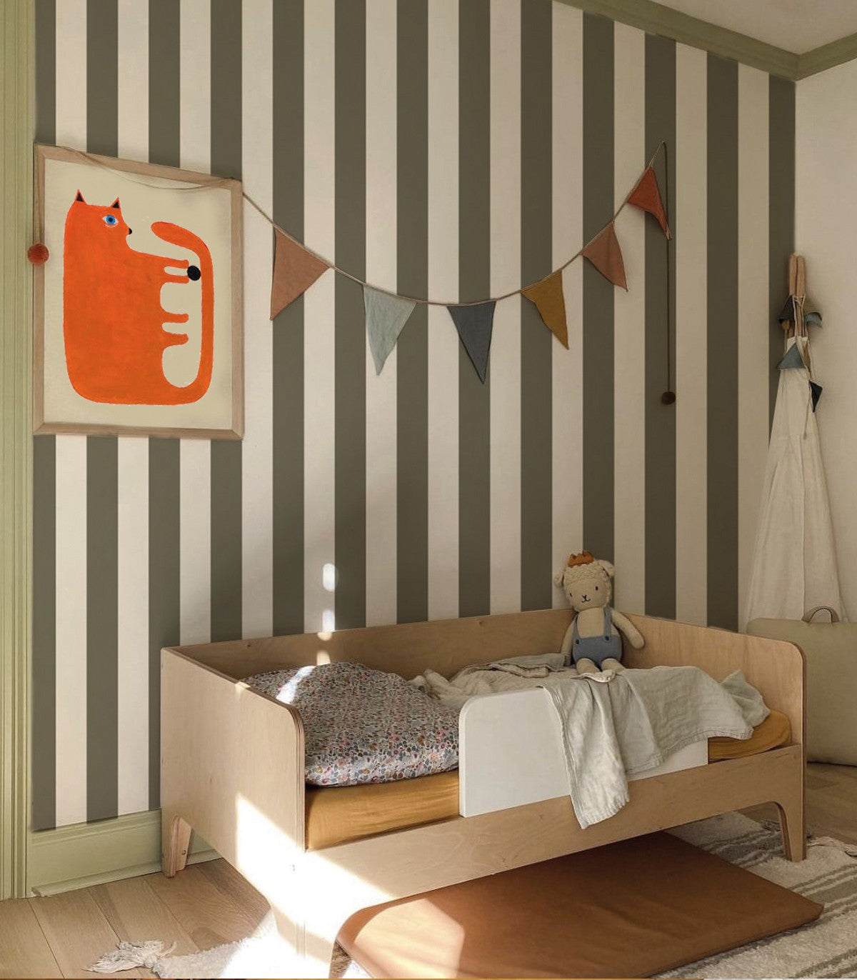 Papel pintado Bold Stripe Moss