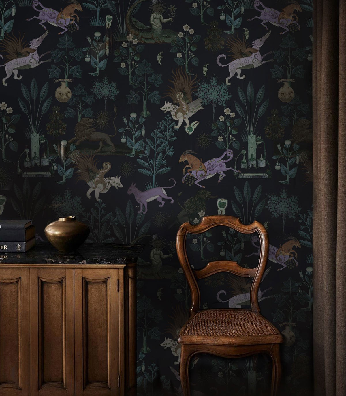 Papel pintado Botanic Beast Purple