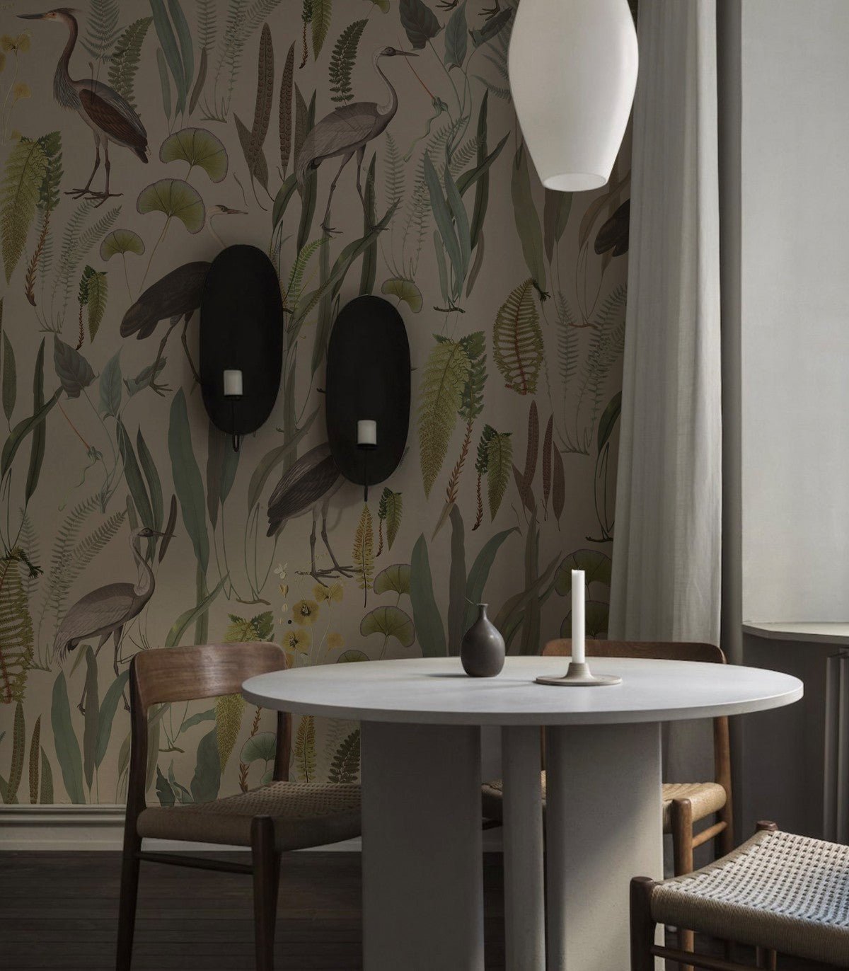 Tapeta Calm Heron Beige - Wallcolors®