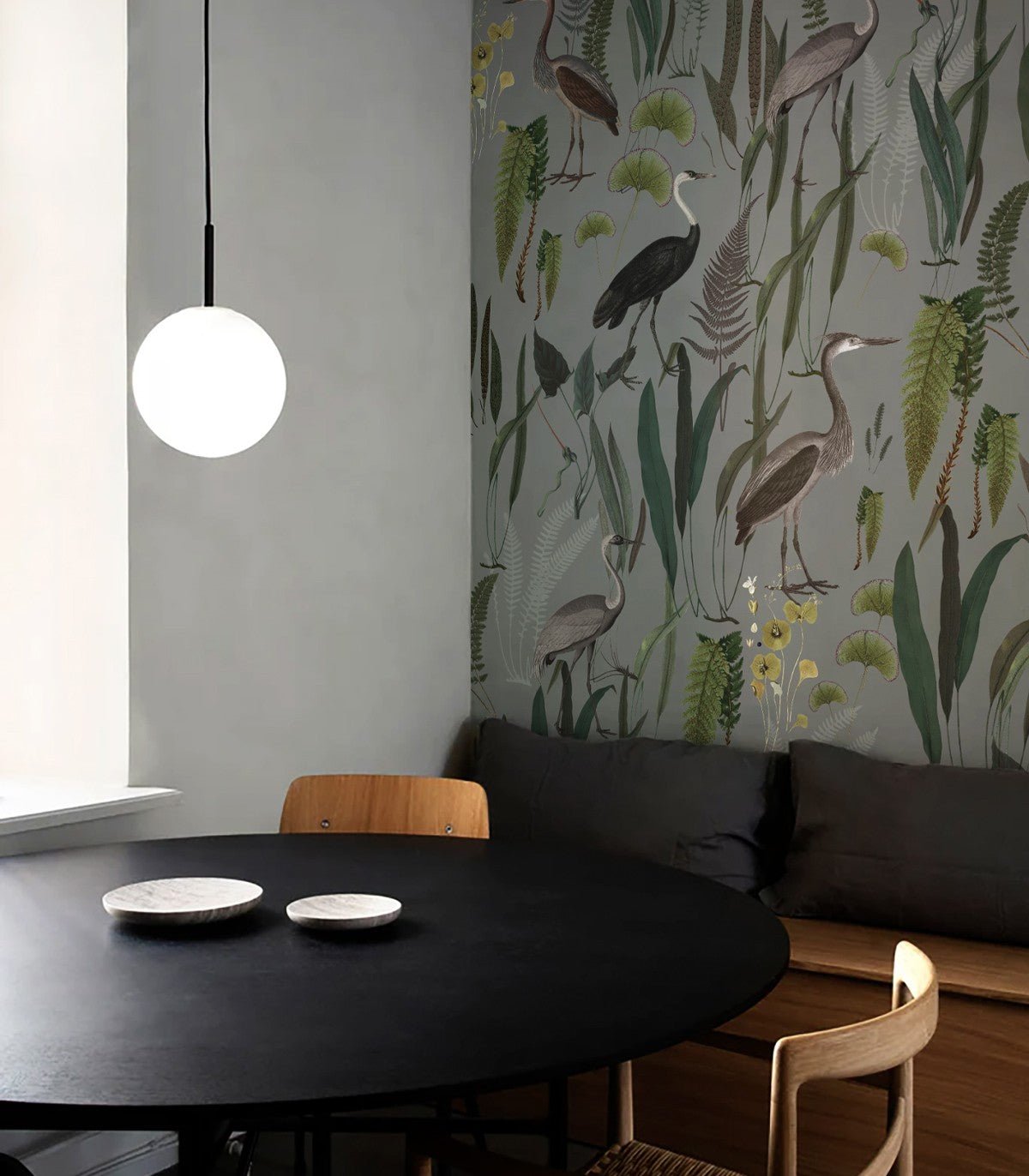 Tapeta Calm Heron Mint - Wallcolors®