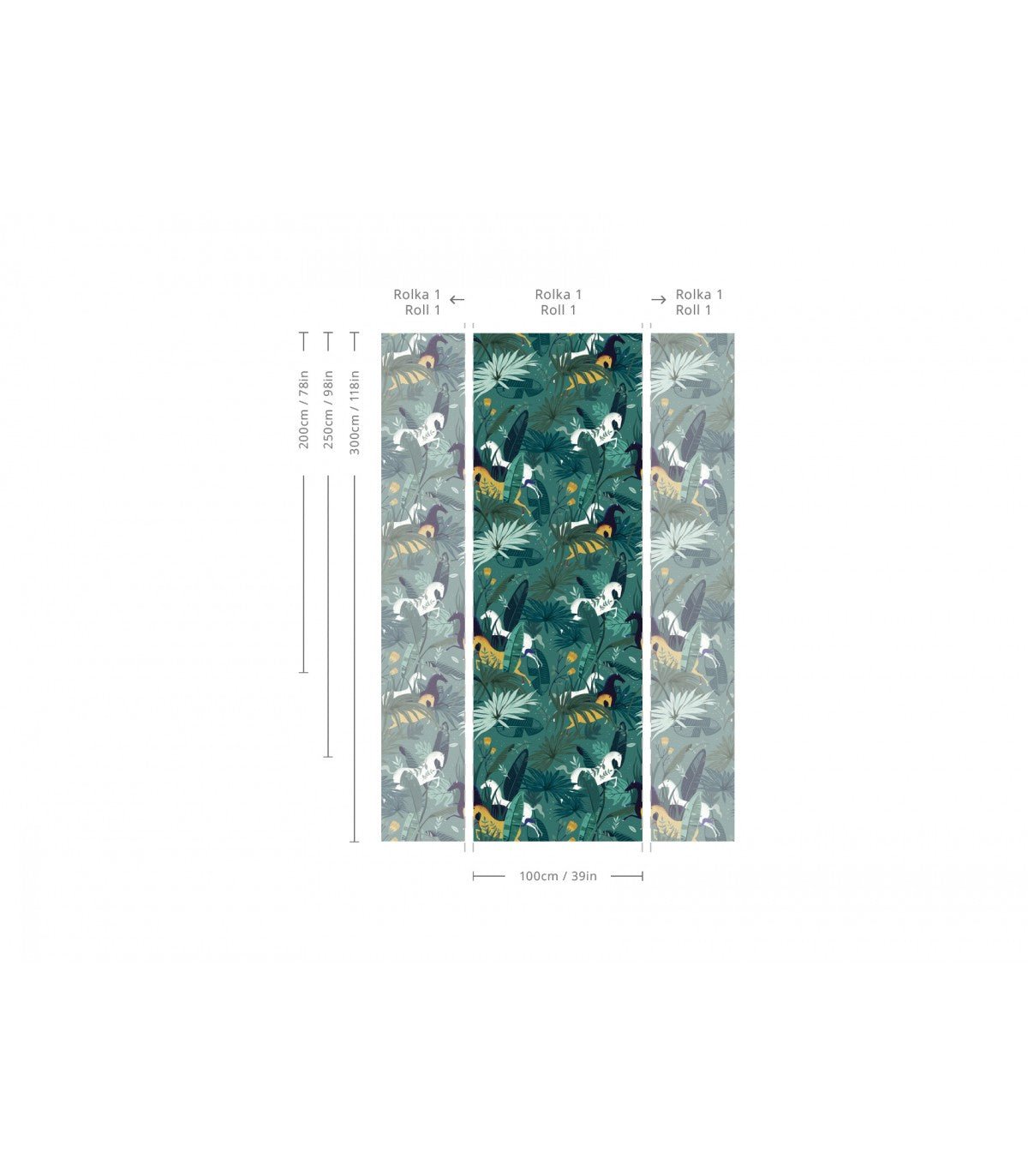 Tapeta Dream Horses Turquoise - Wallcolors®