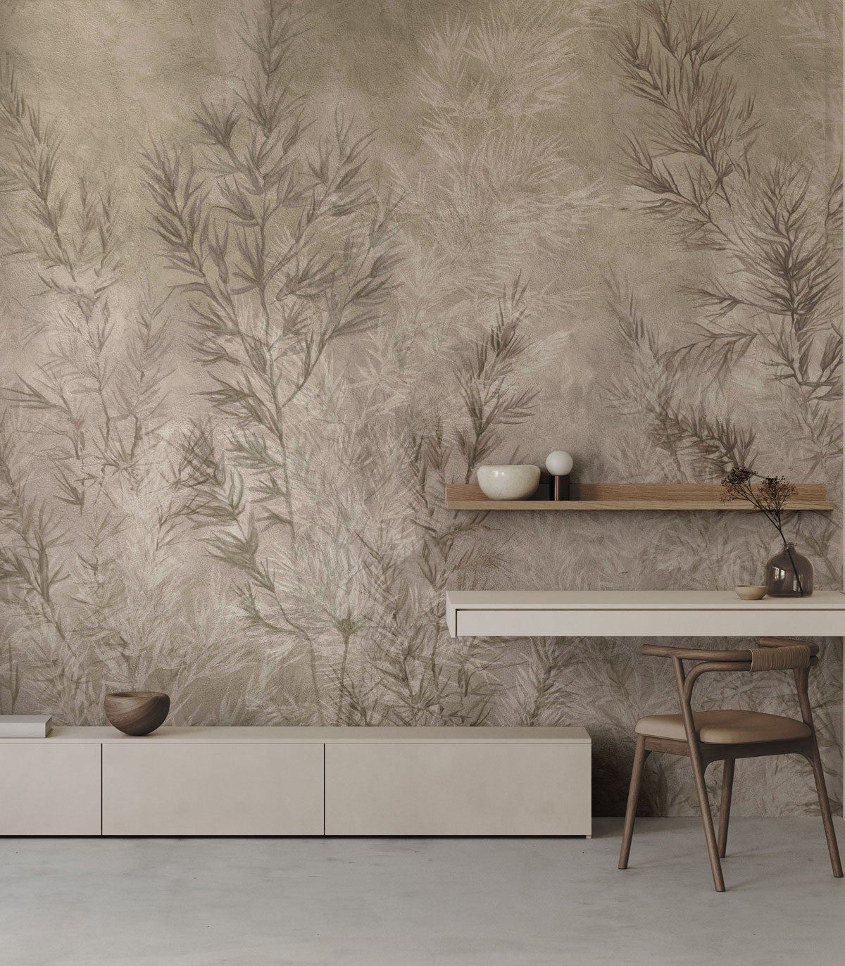 Papel pintado Dry grass beige