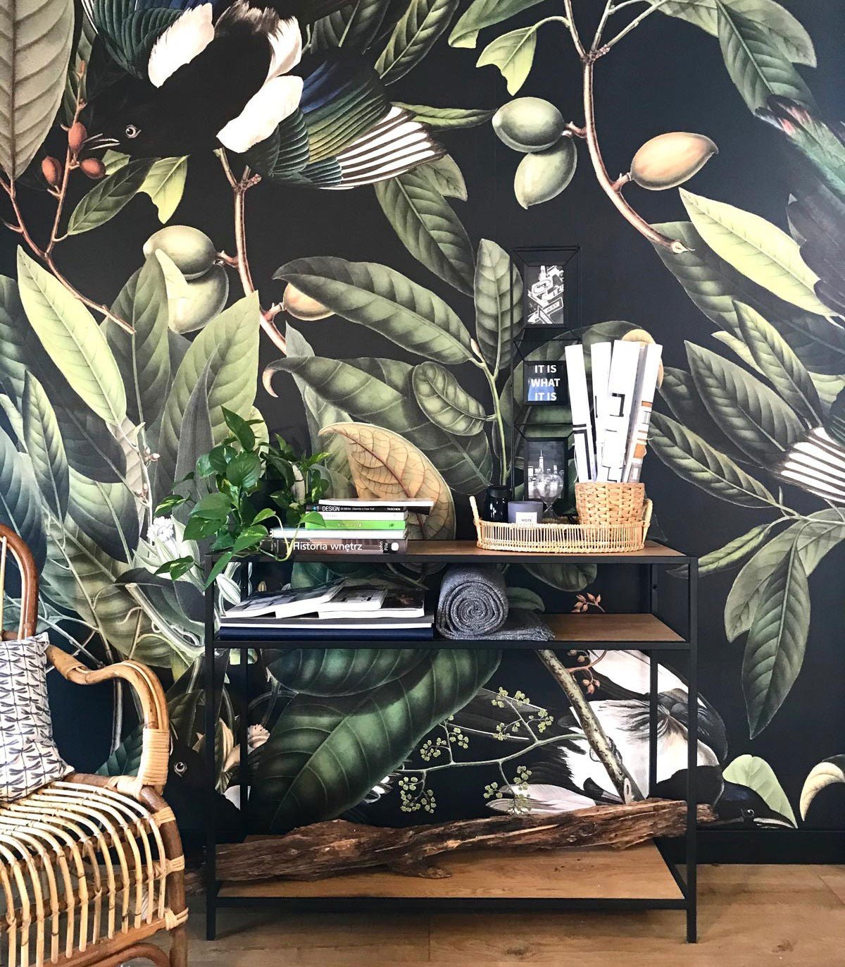 Tapeta Magpie Black - Wallcolors®