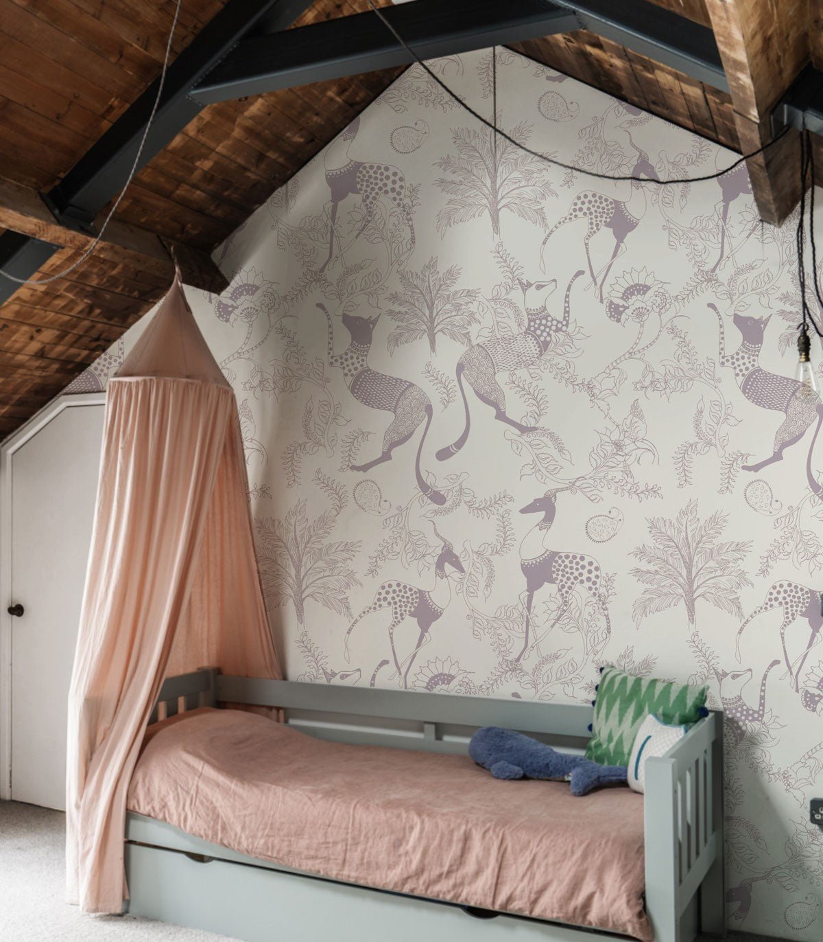 Tapeta Mythical Animals Pink - Wallcolors®