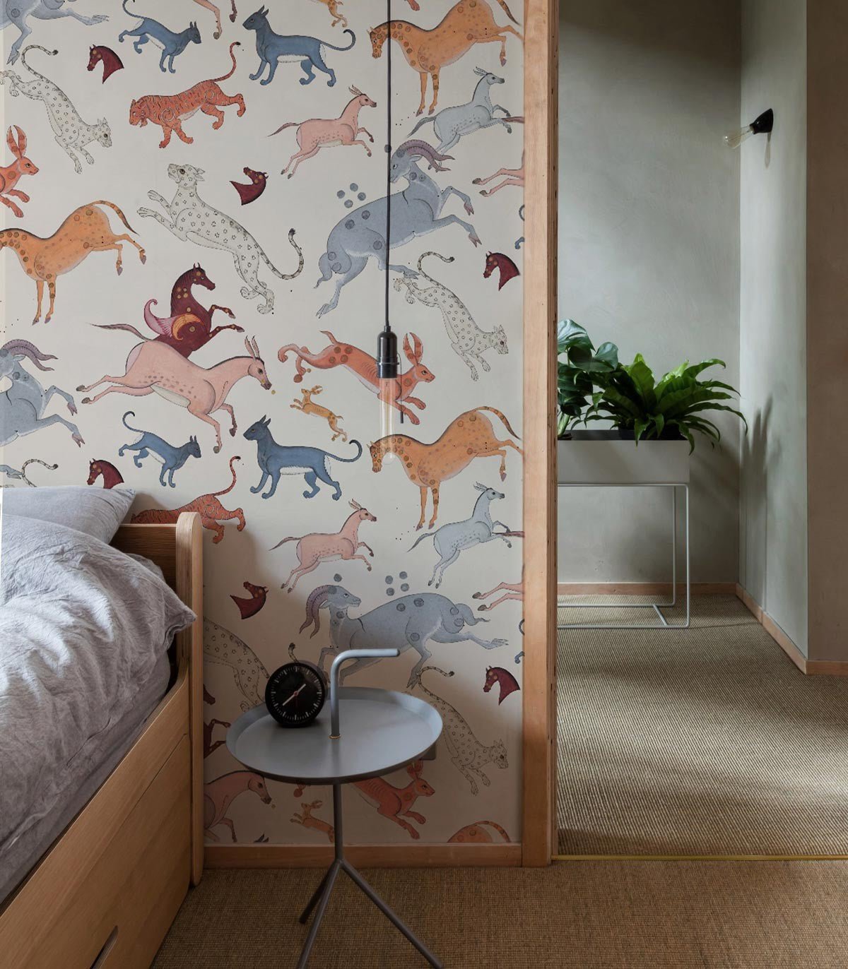 Tapeta Oriental Animals Beige - Wallcolors®