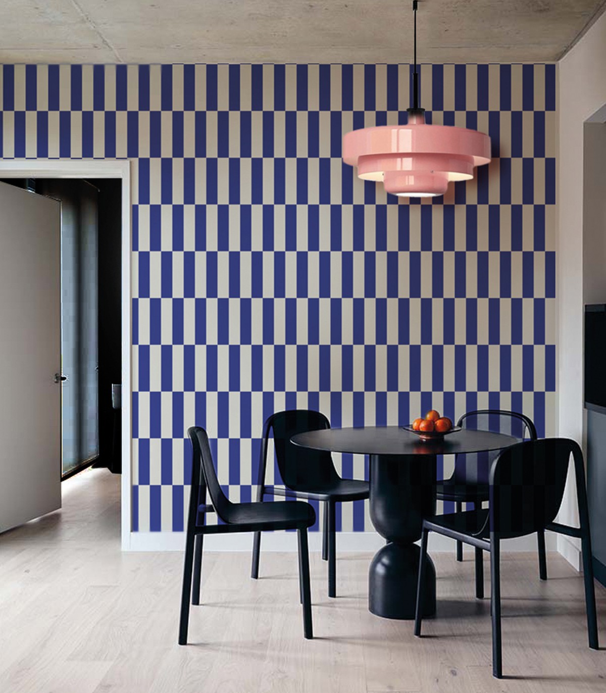 Papel pintado Tetris Stripe Cobalto