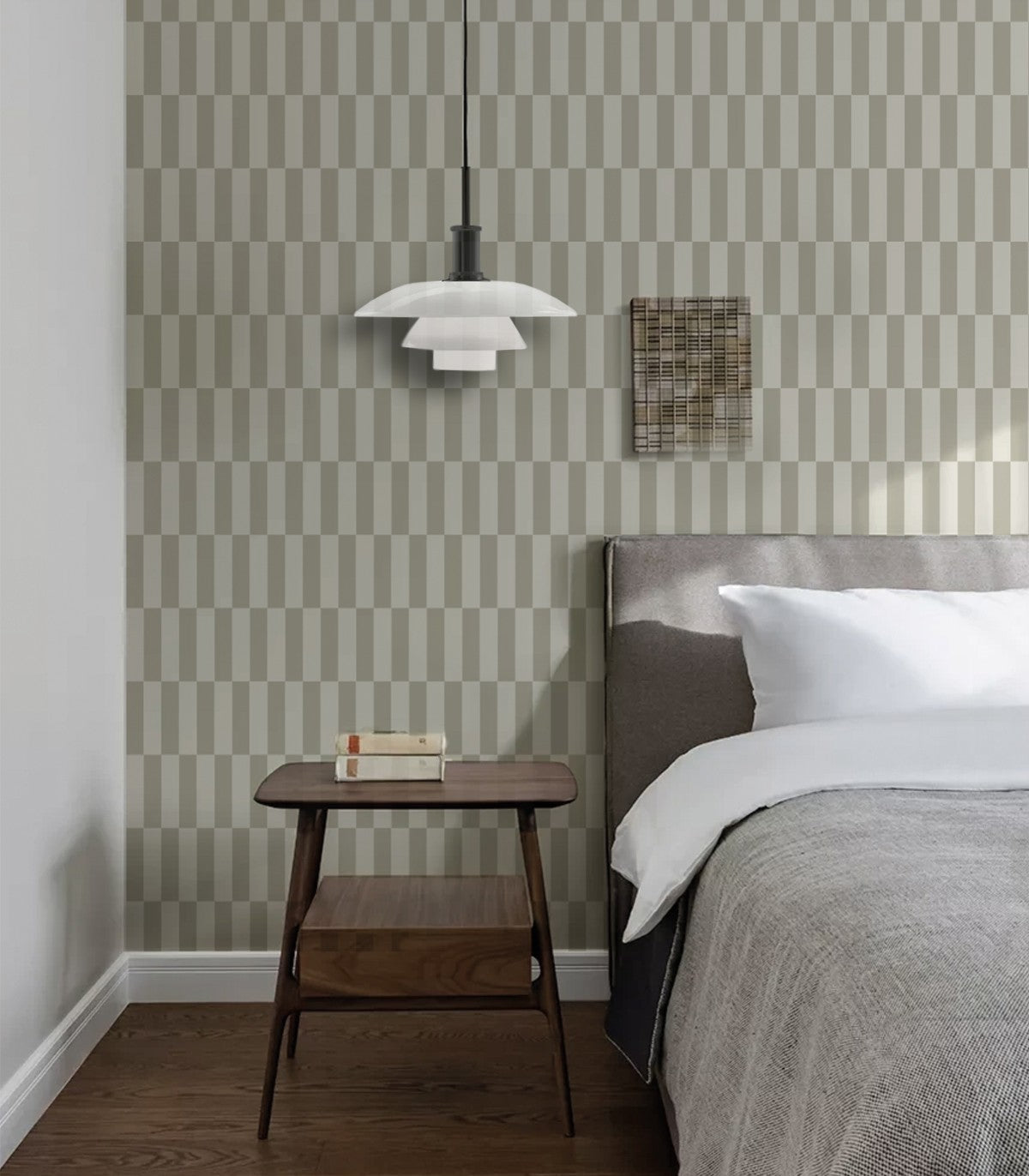 Papel pintado Tetris Stripe Greige