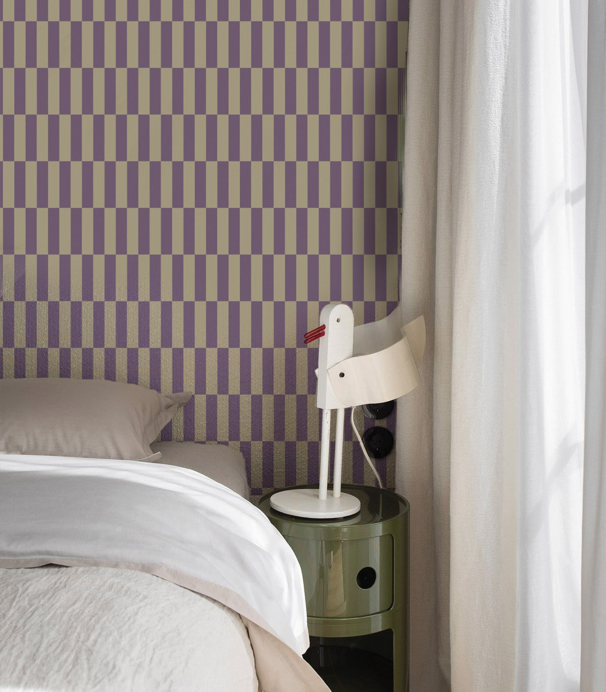 Papel pintado Tetris Stripe Lila