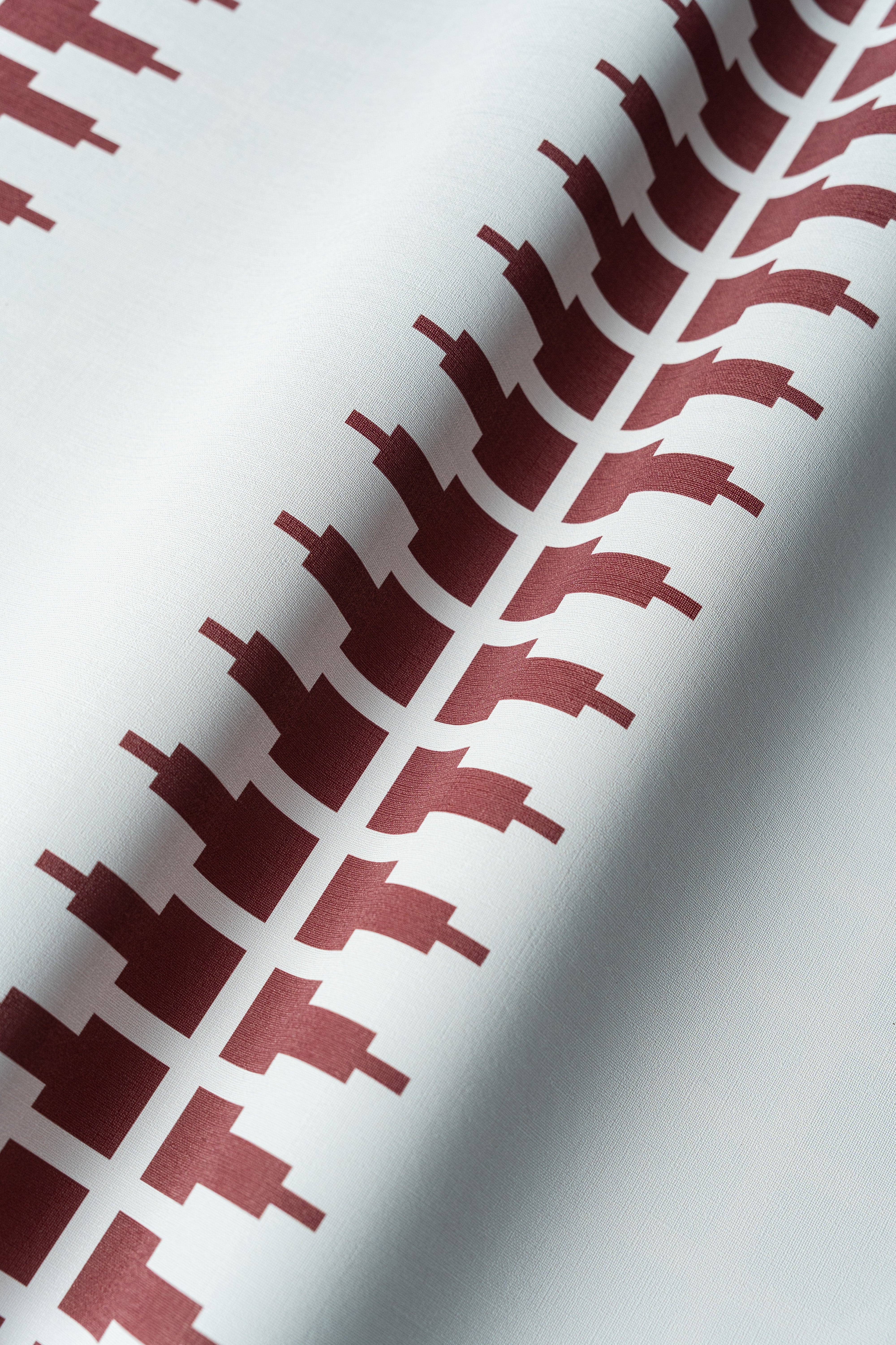 Papel pintado Ornament Line Clay Brick Red