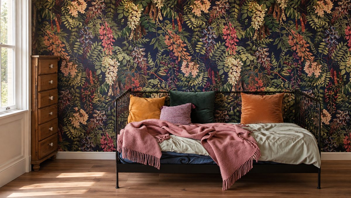 Papel pintado Acacia Dark Blue