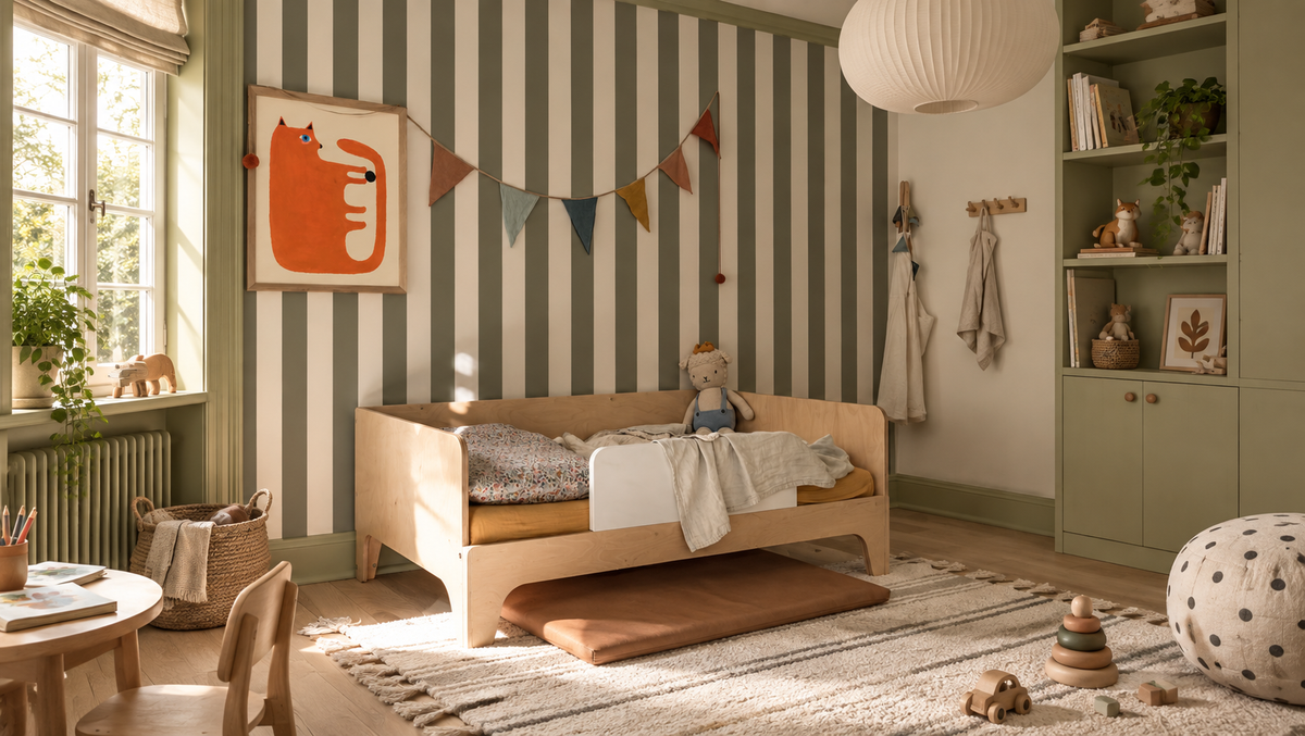 Papel pintado Bold Stripe Moss