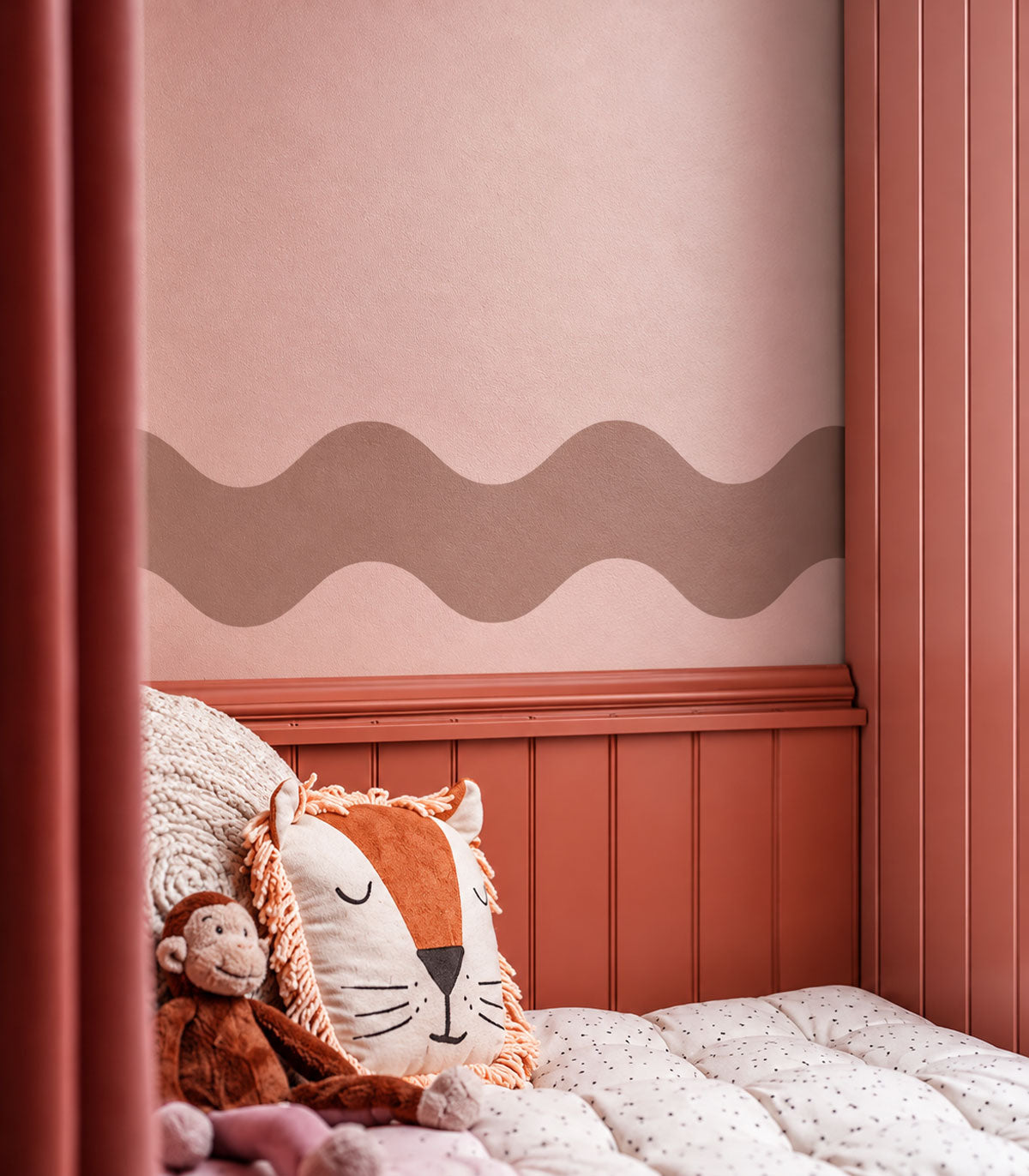 Papel pintado Border Double Wave Calm Warm Taupe