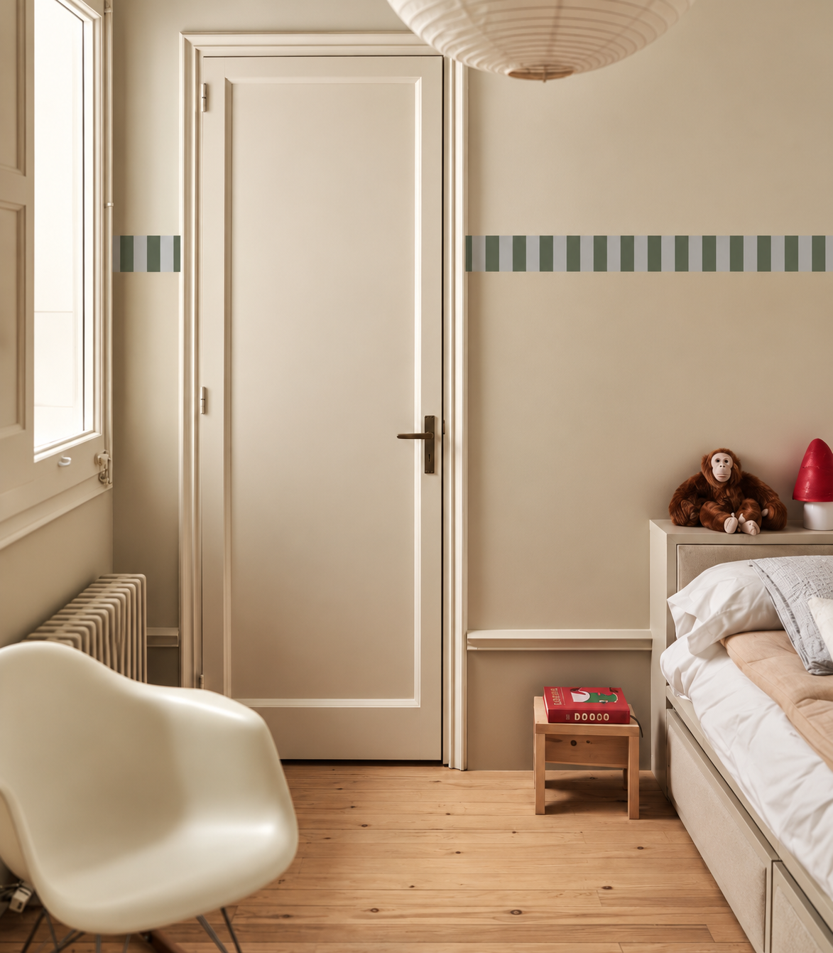 Papel pintado Border Stripe Olive