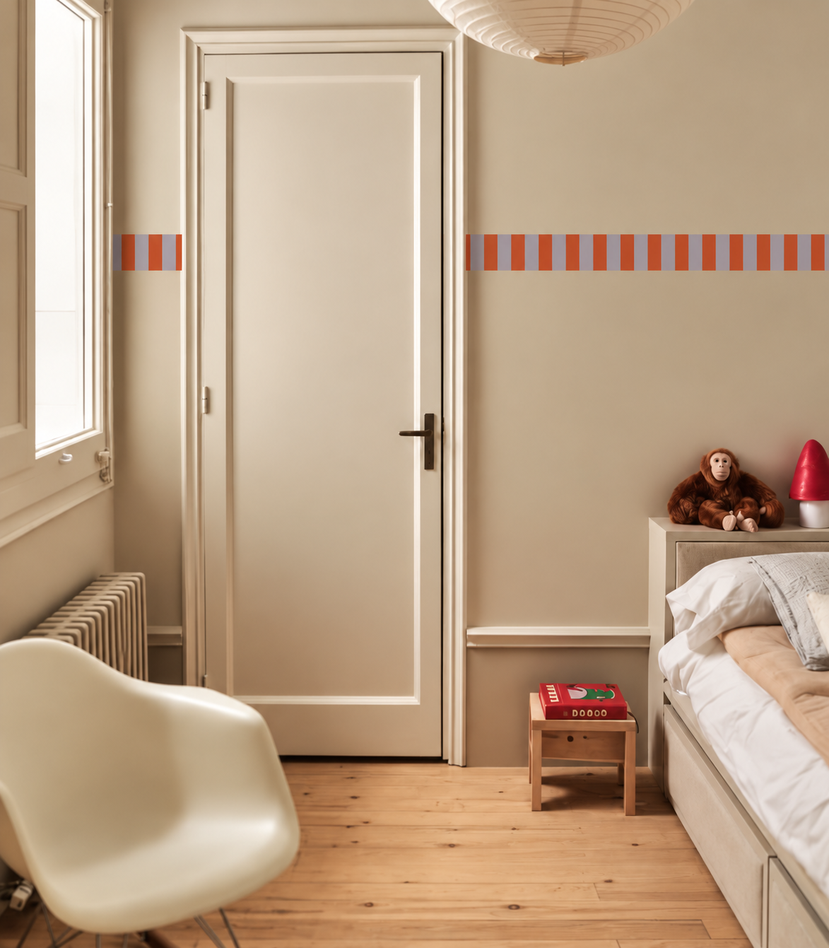 Papel pintado Border Stripe Terracotta