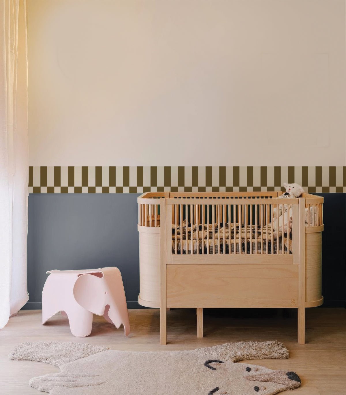 Border Tetris Play Warm Khaki - Wallcolors®
