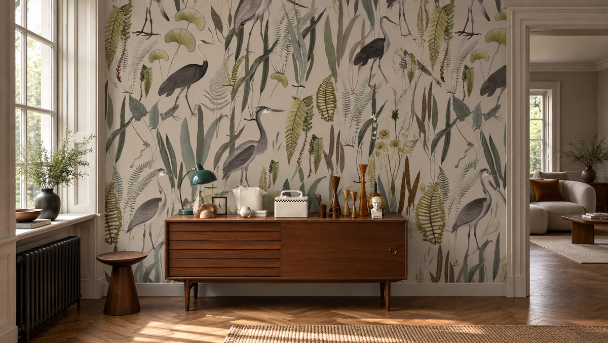 Papel pintado Calm Heron Beige