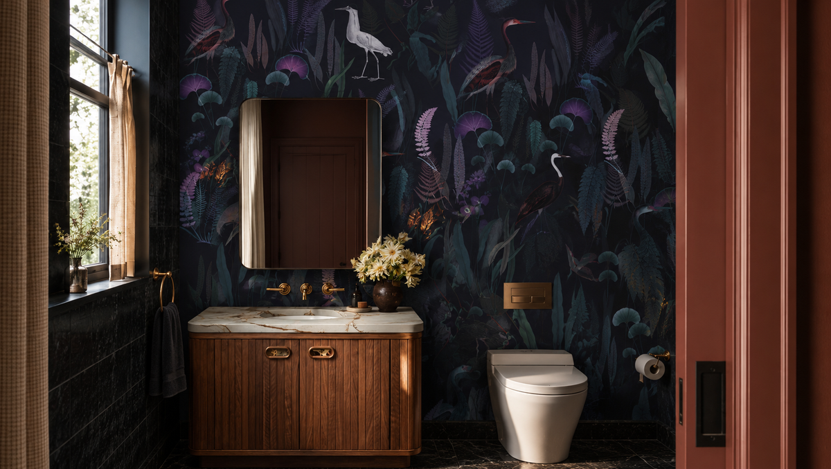 Papel pintado Calm Heron Purple