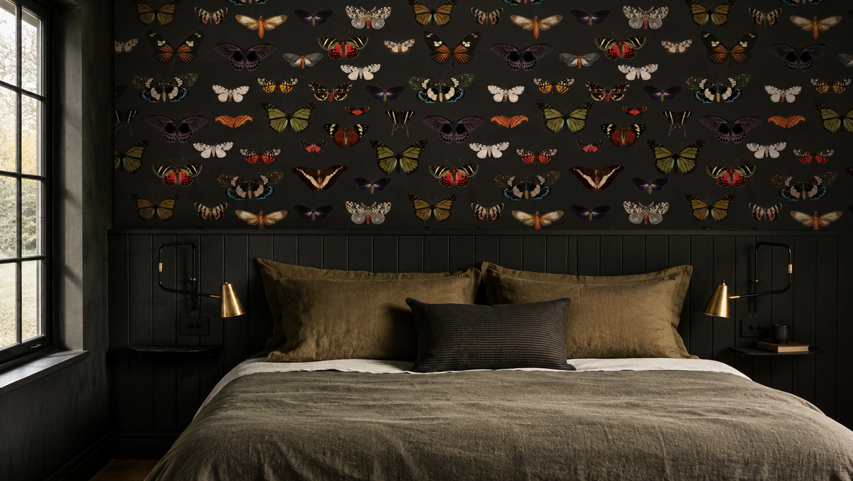 Papel pintado Colorful Butterfly Green