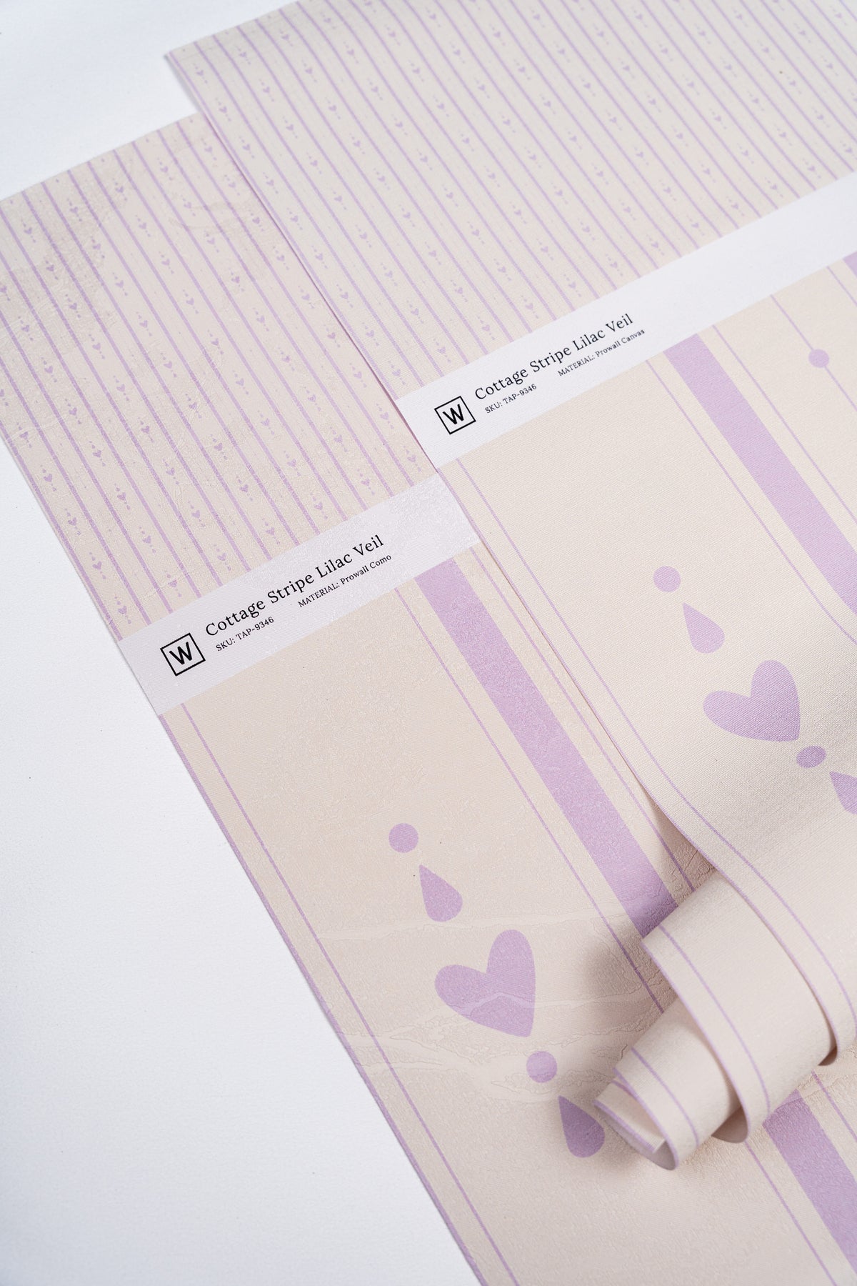 Papel pintado Cottage Stripe Lilac Veil