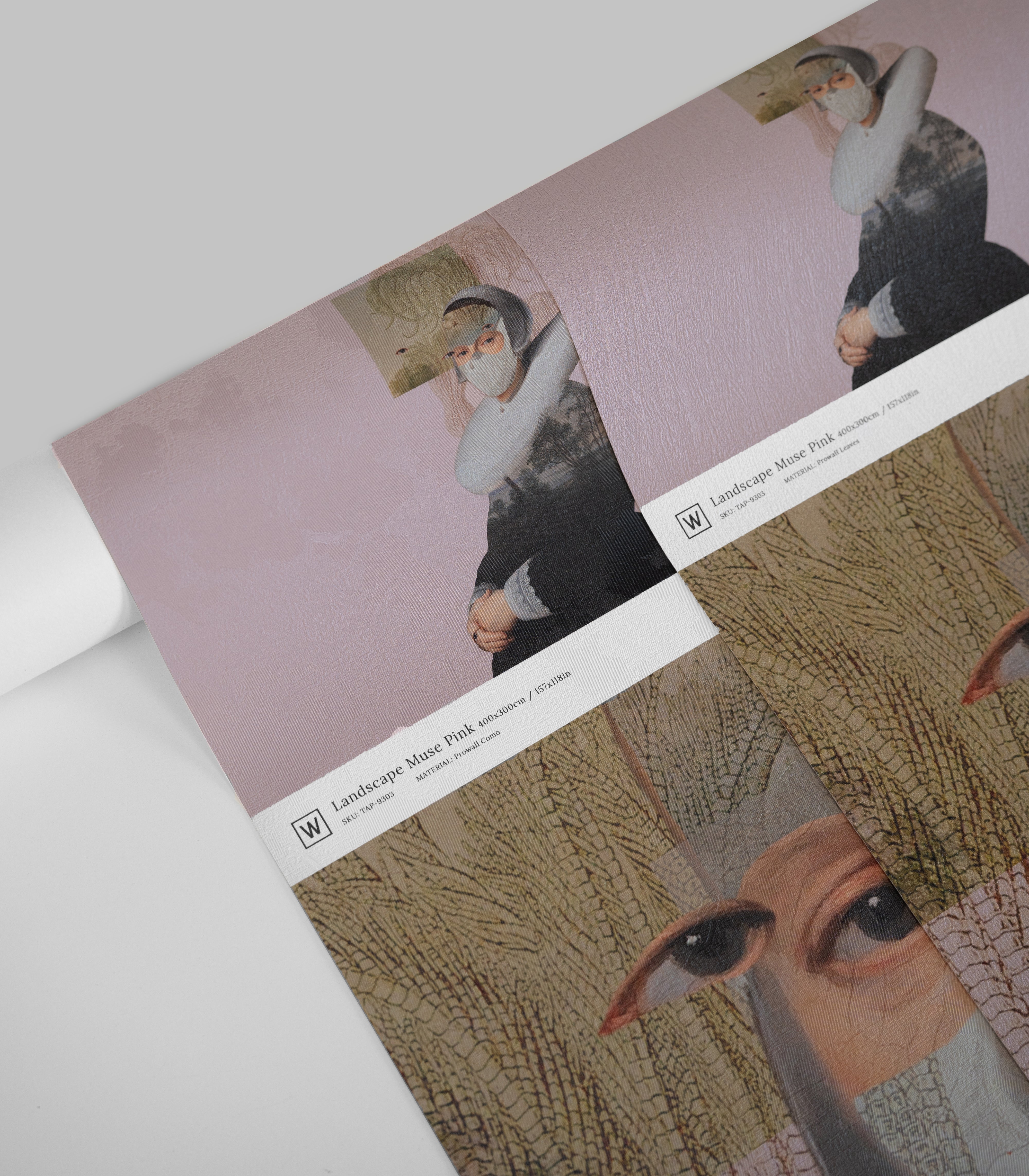 Papel pintado Landscape Muse Pink