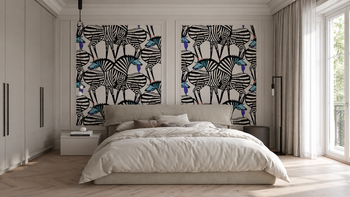 Papel pintado Dancing Zebras