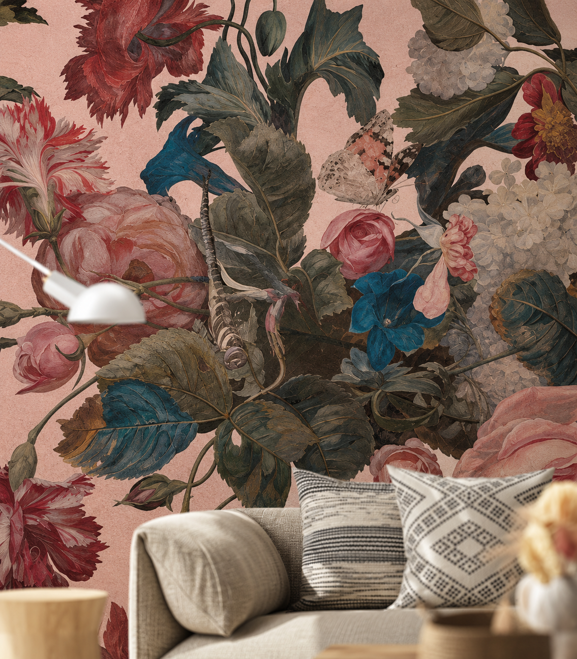 Papel pintado Dragonfly Garden Pink