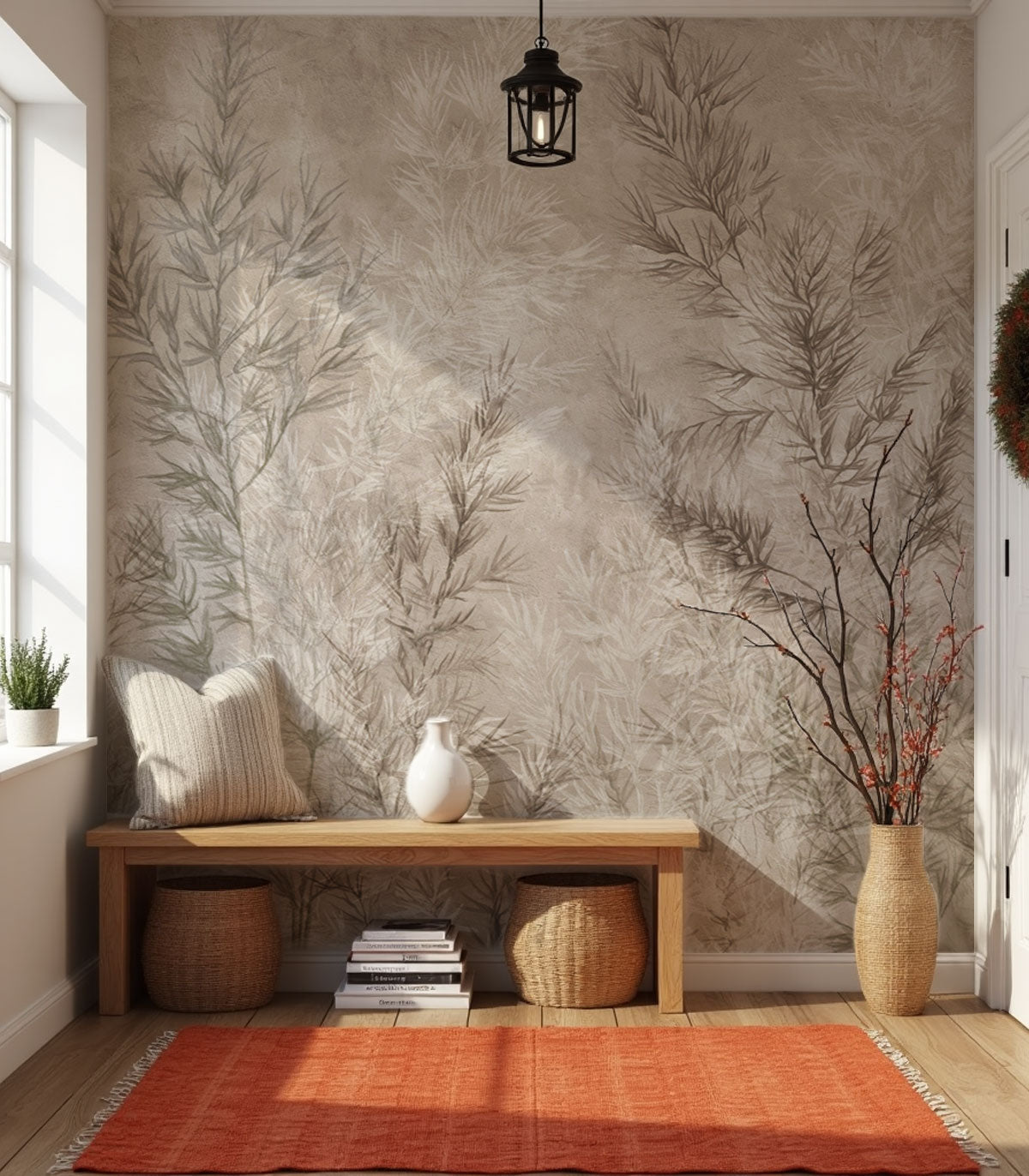 Papel pintado Dry grass beige