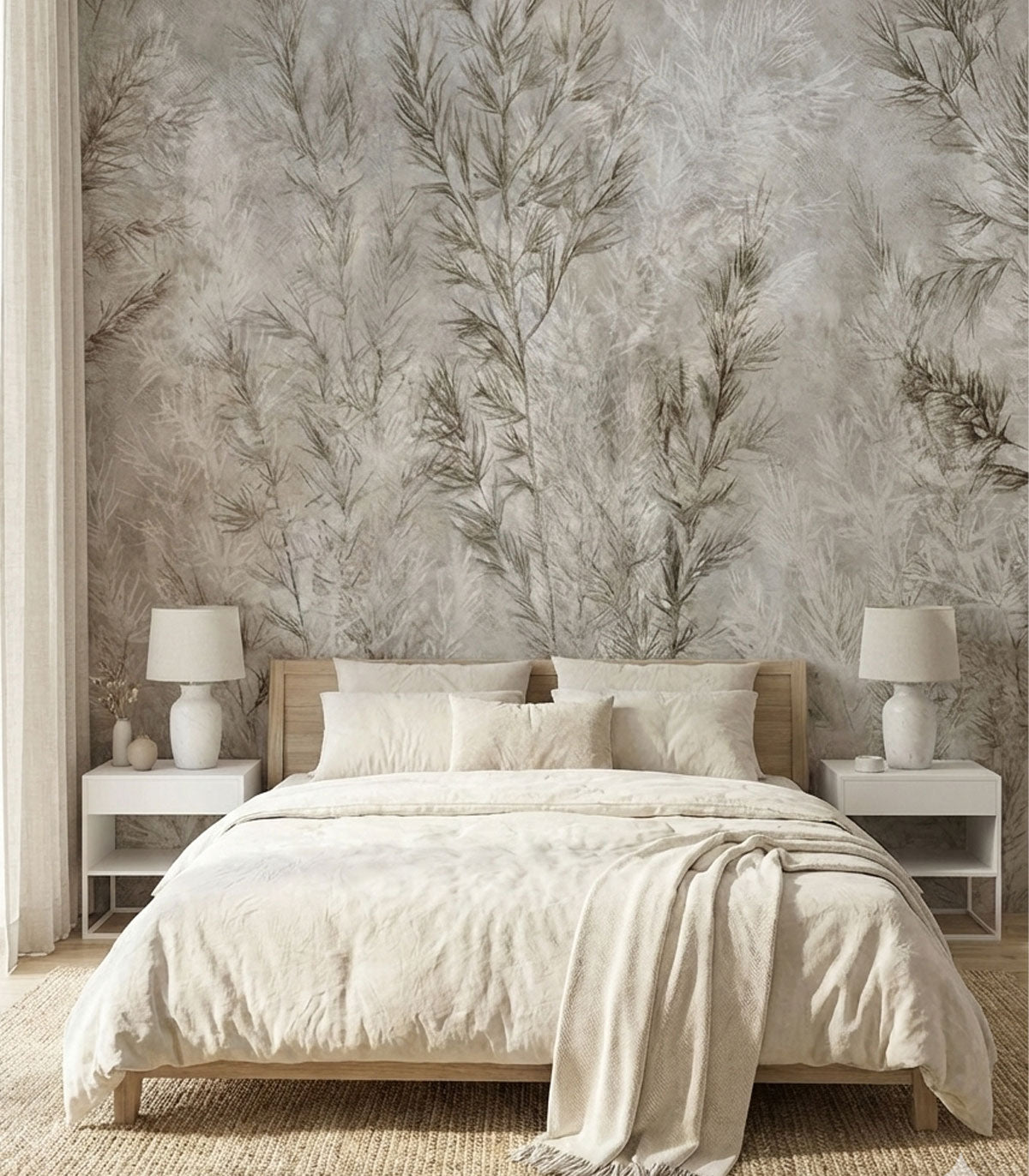 Papel pintado Dry grass grey