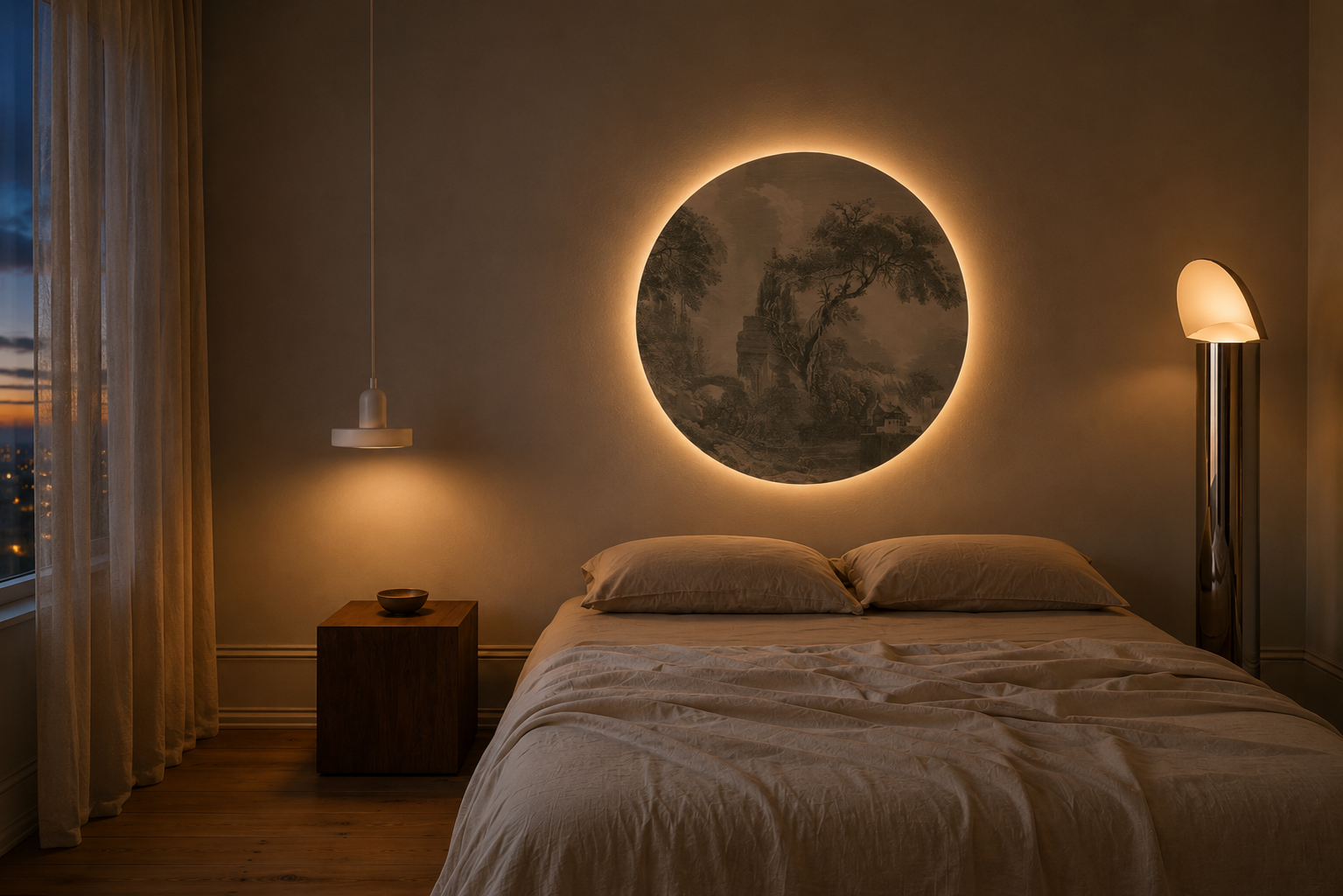 Dots Lighting Ethereal Valley Green
