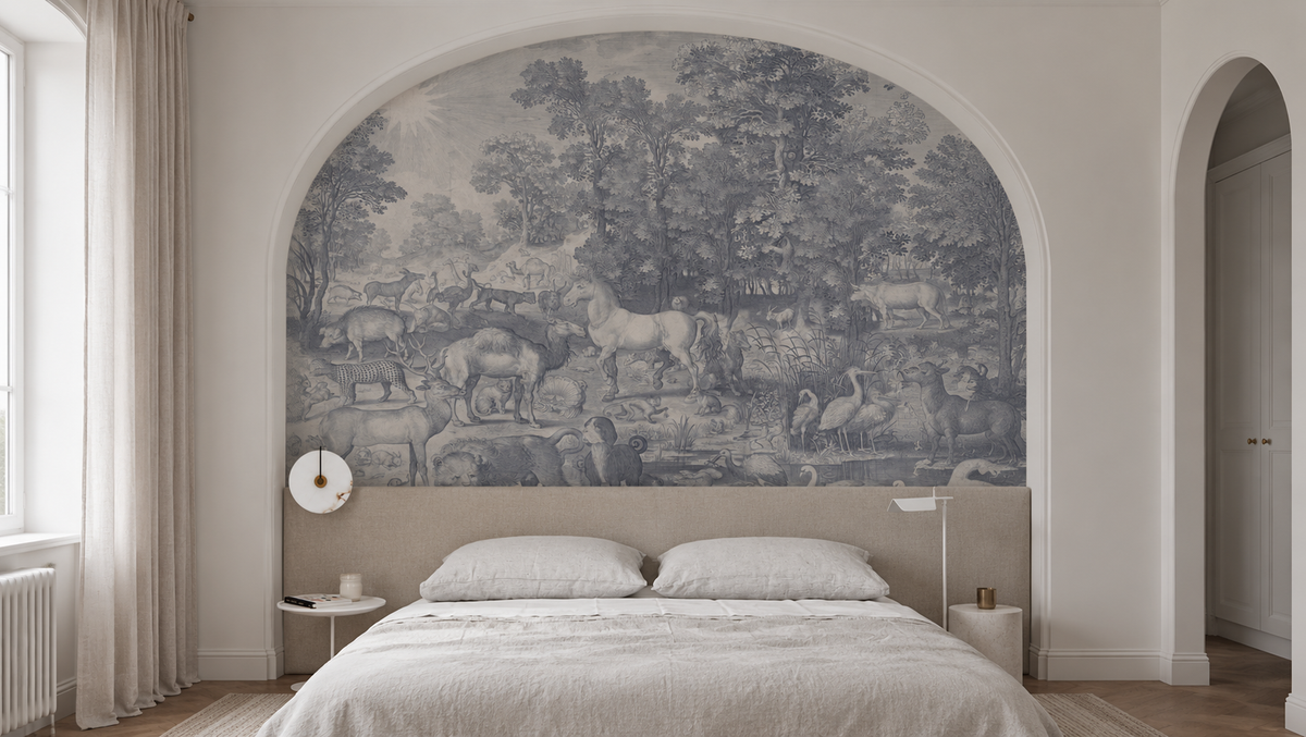 Papel pintado Fauna Fresco Blue