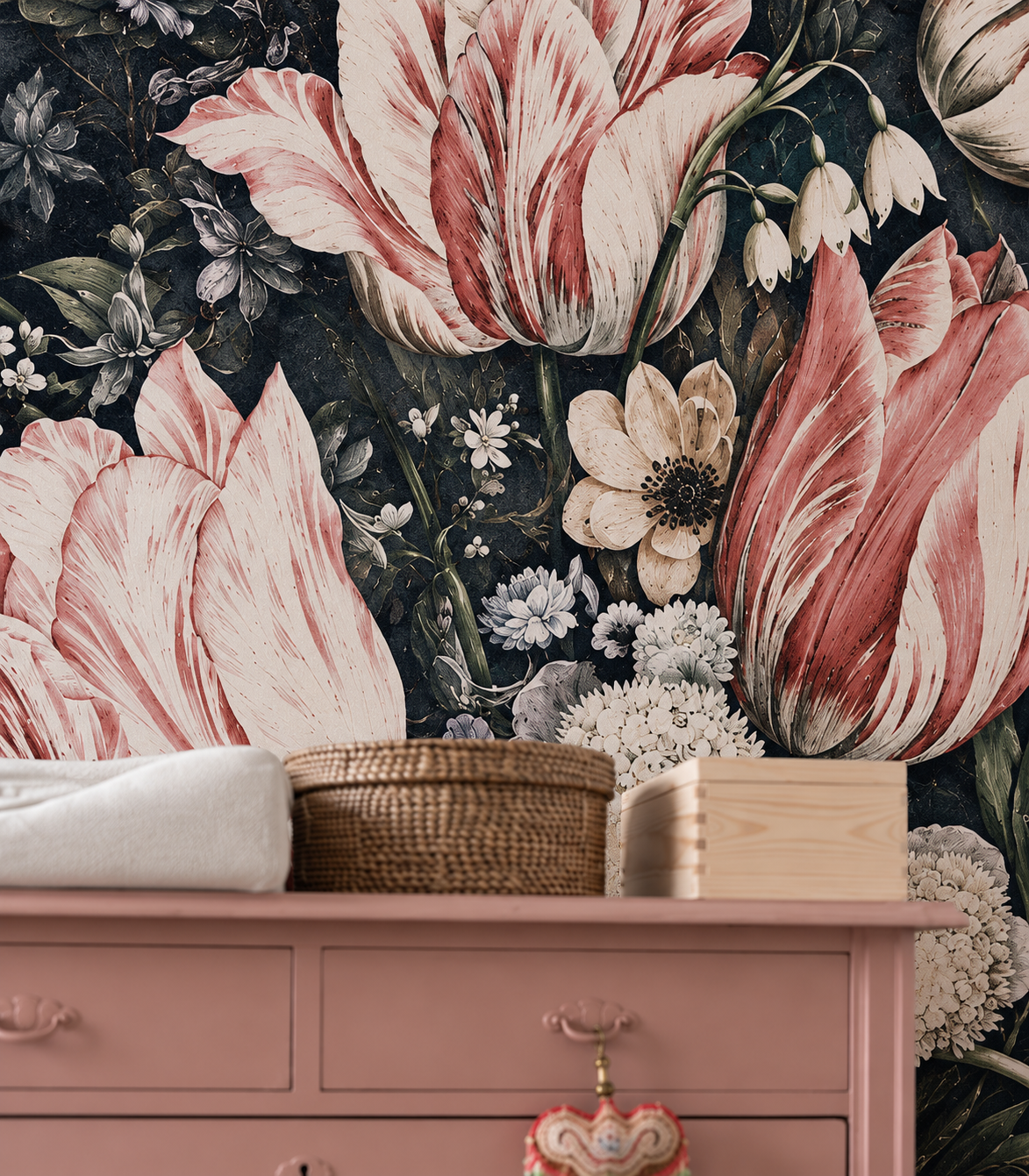 Papel pintado Floral Navy