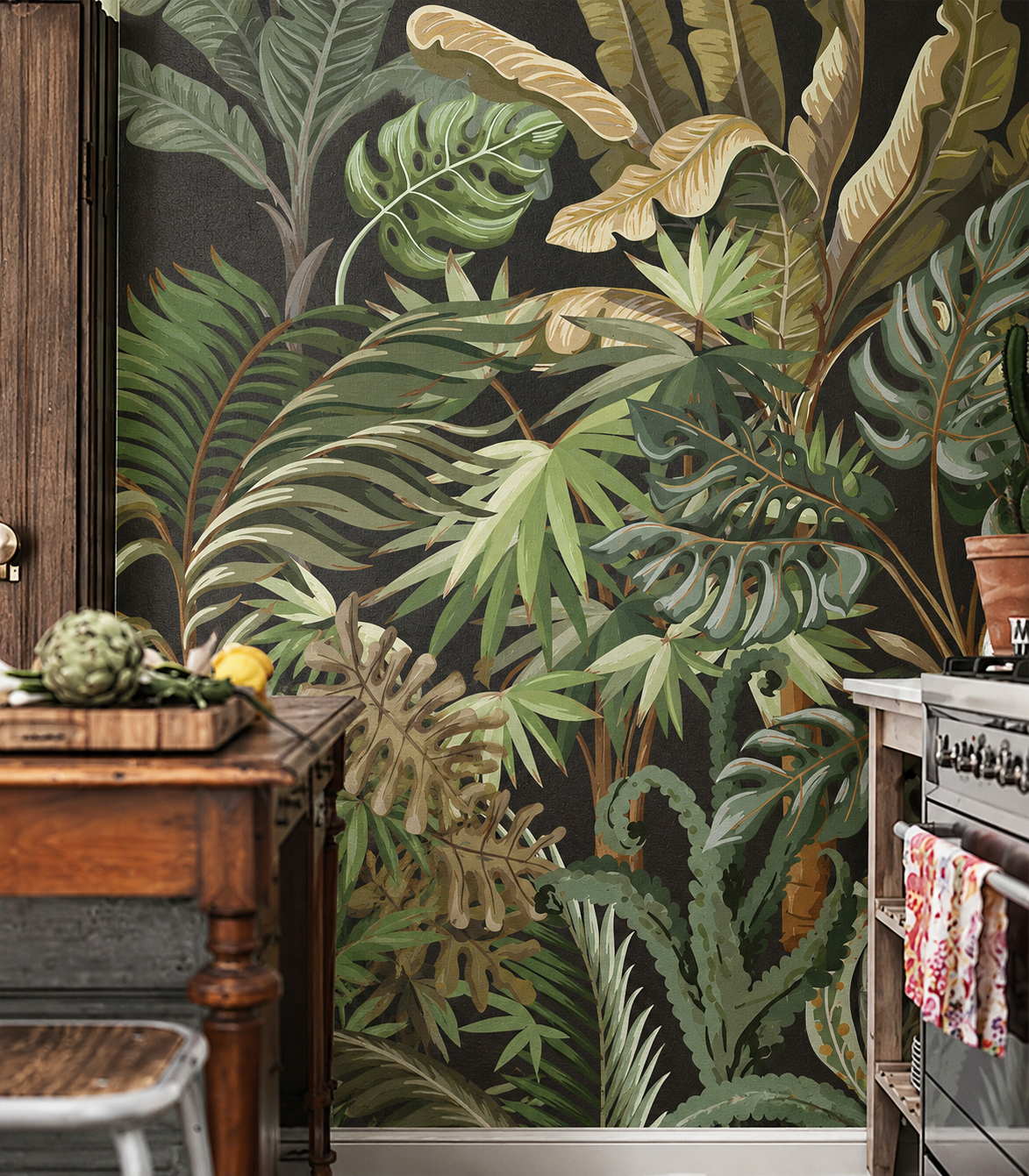 Papel pintado Jungle Black
