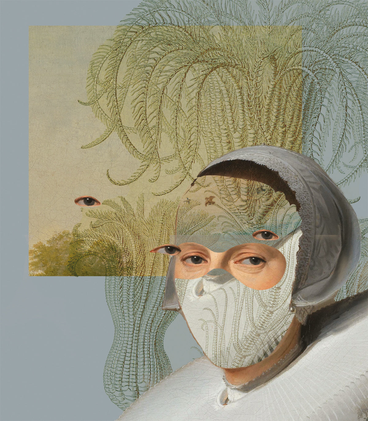 Papel pintado Landscape Muse Blue