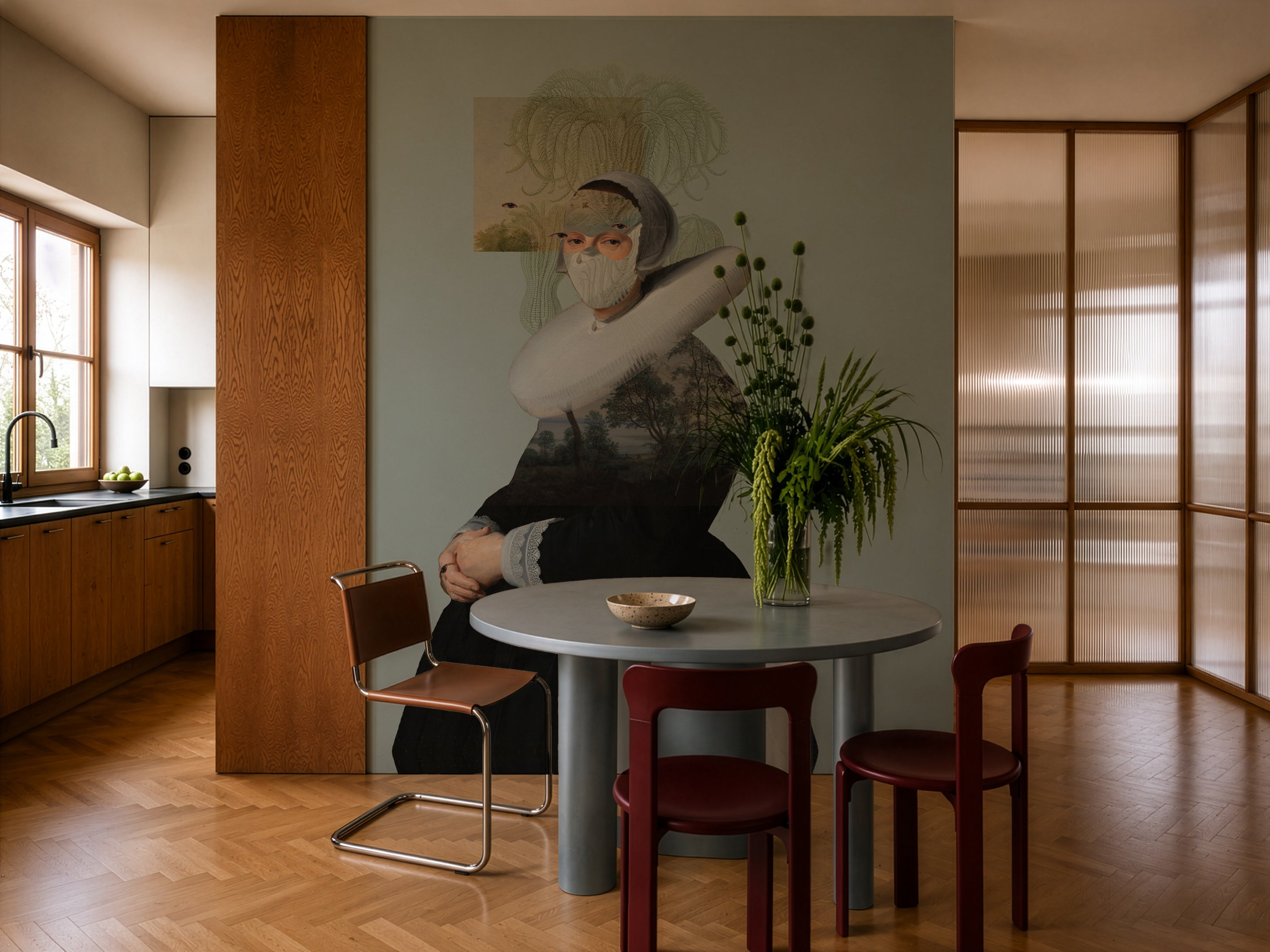 Papel pintado Landscape Muse Green