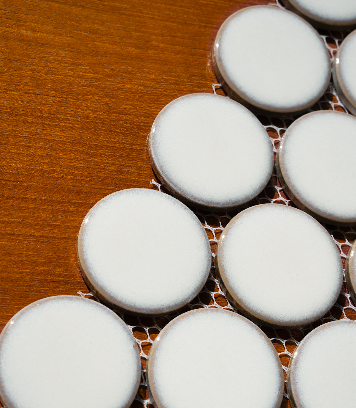 Mosaico circle dots blanco