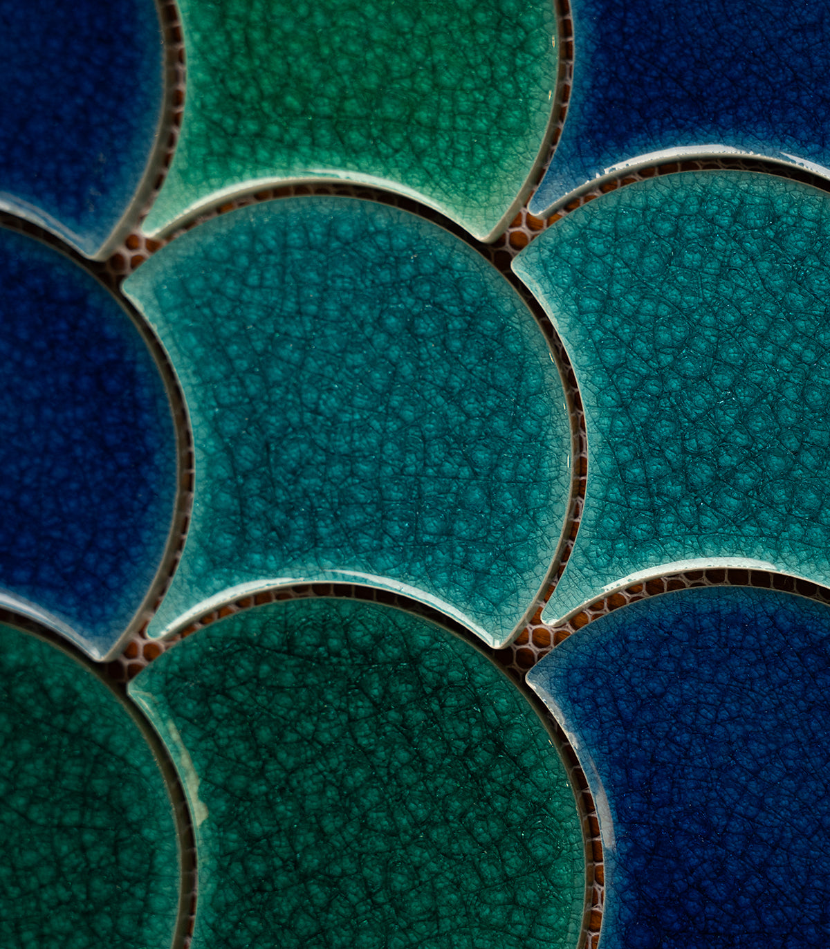 Mosaico fish scale blue ocean mix