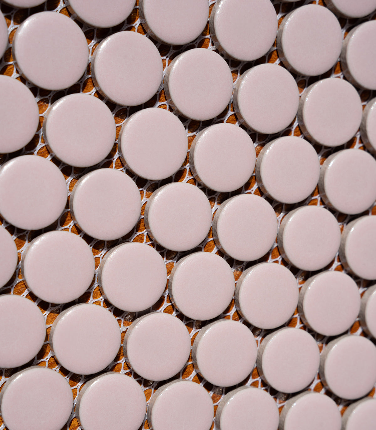 Mosaico penny dots rosa mate