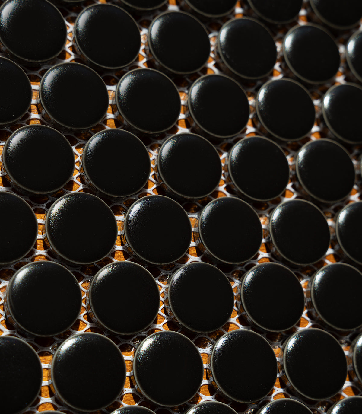 Mosaico penny dots negro mate
