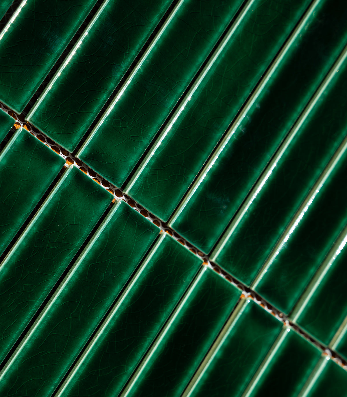 Mosaico piano verde esmeralda