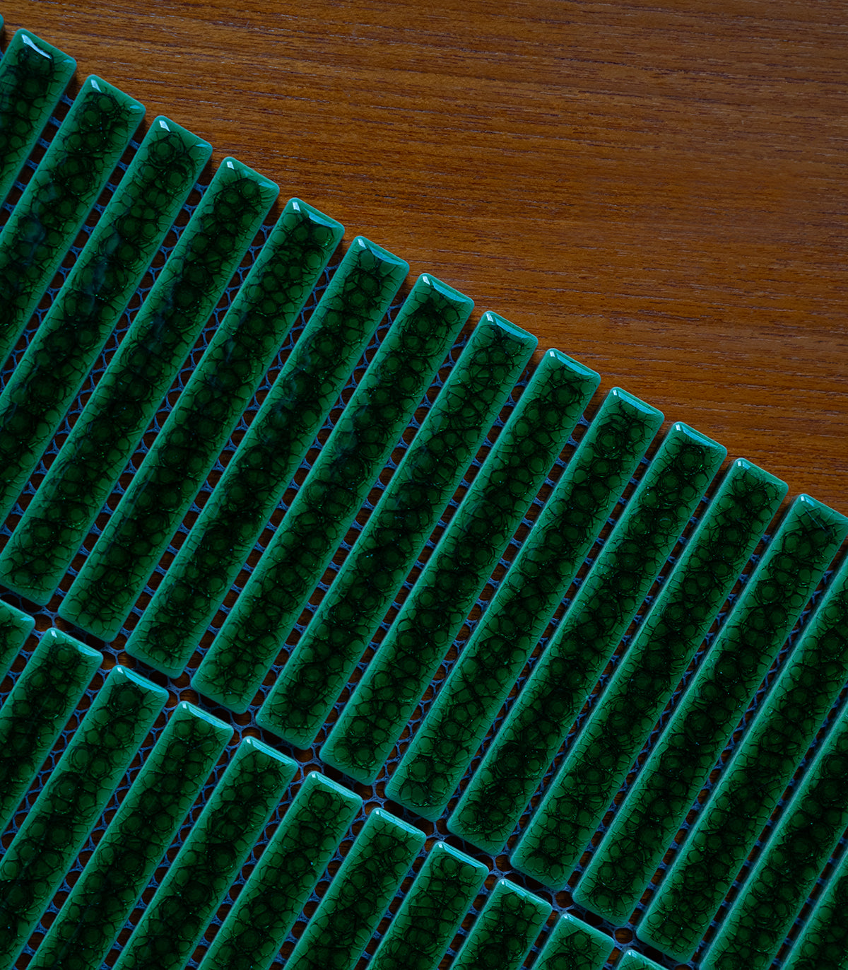 Mosaico mini piano verde crackle