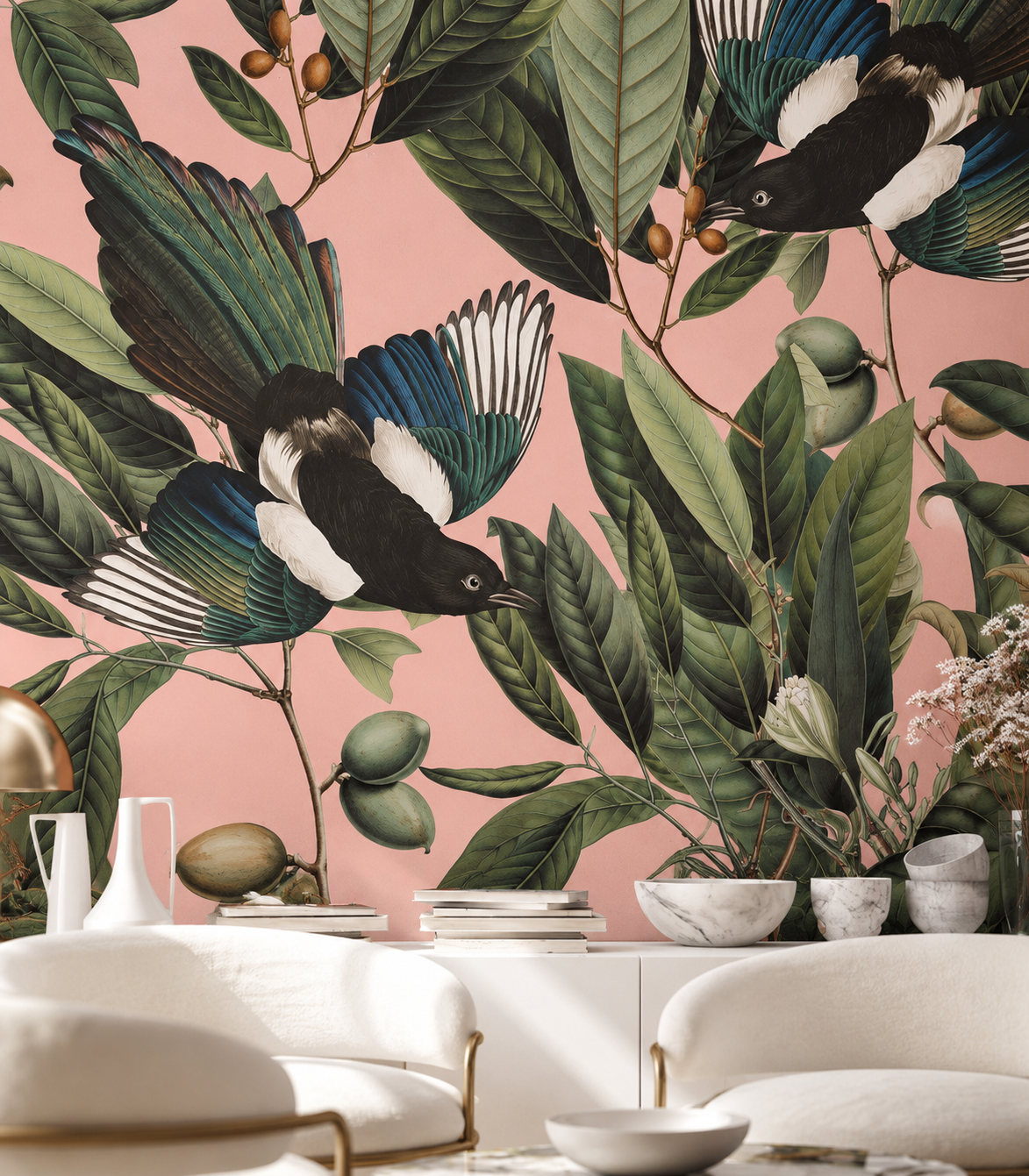 Papel pintado Magpie Pink