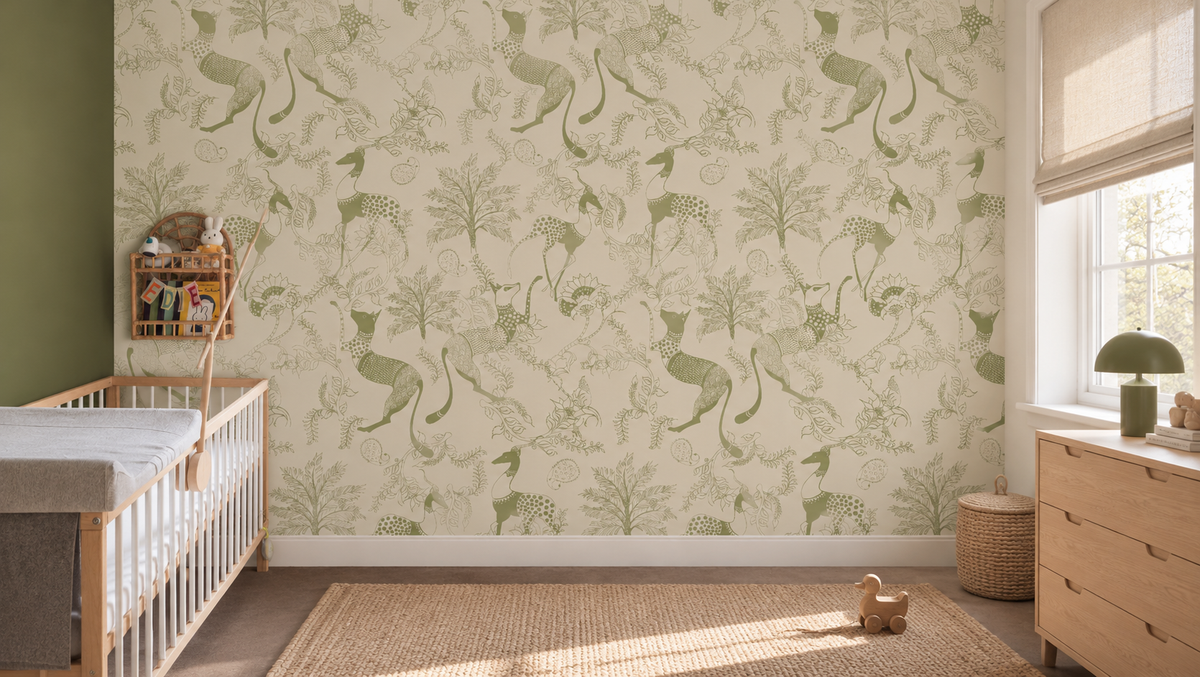 Papel pintado Mythical Animals Green