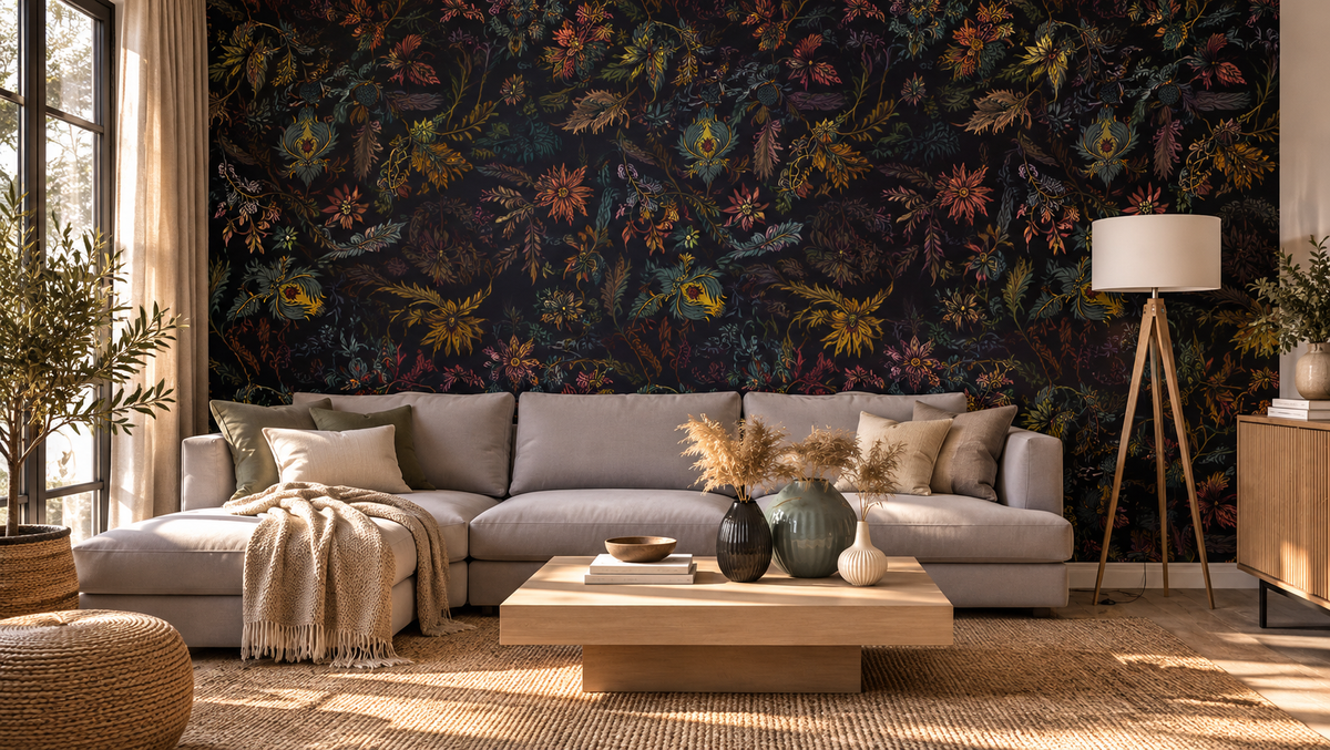 Papel pintado Night Flowers