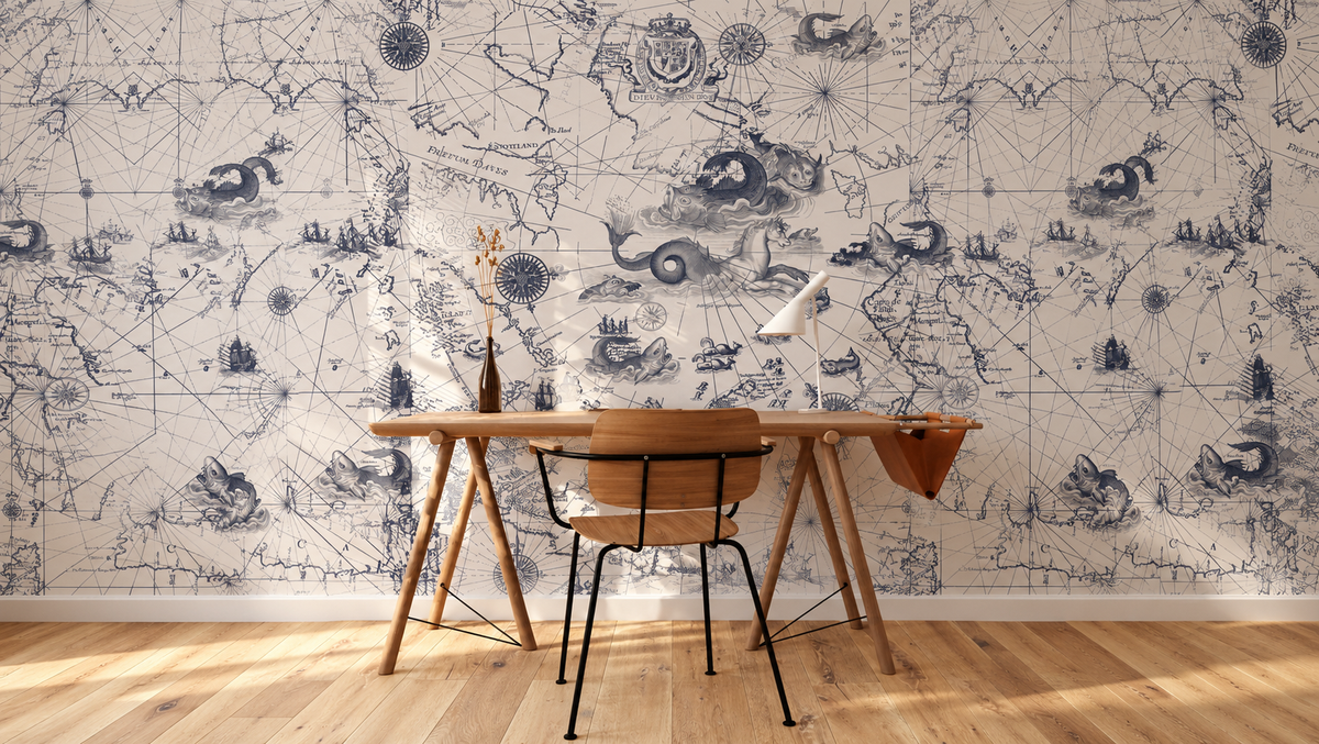 Papel pintado Ocean Map