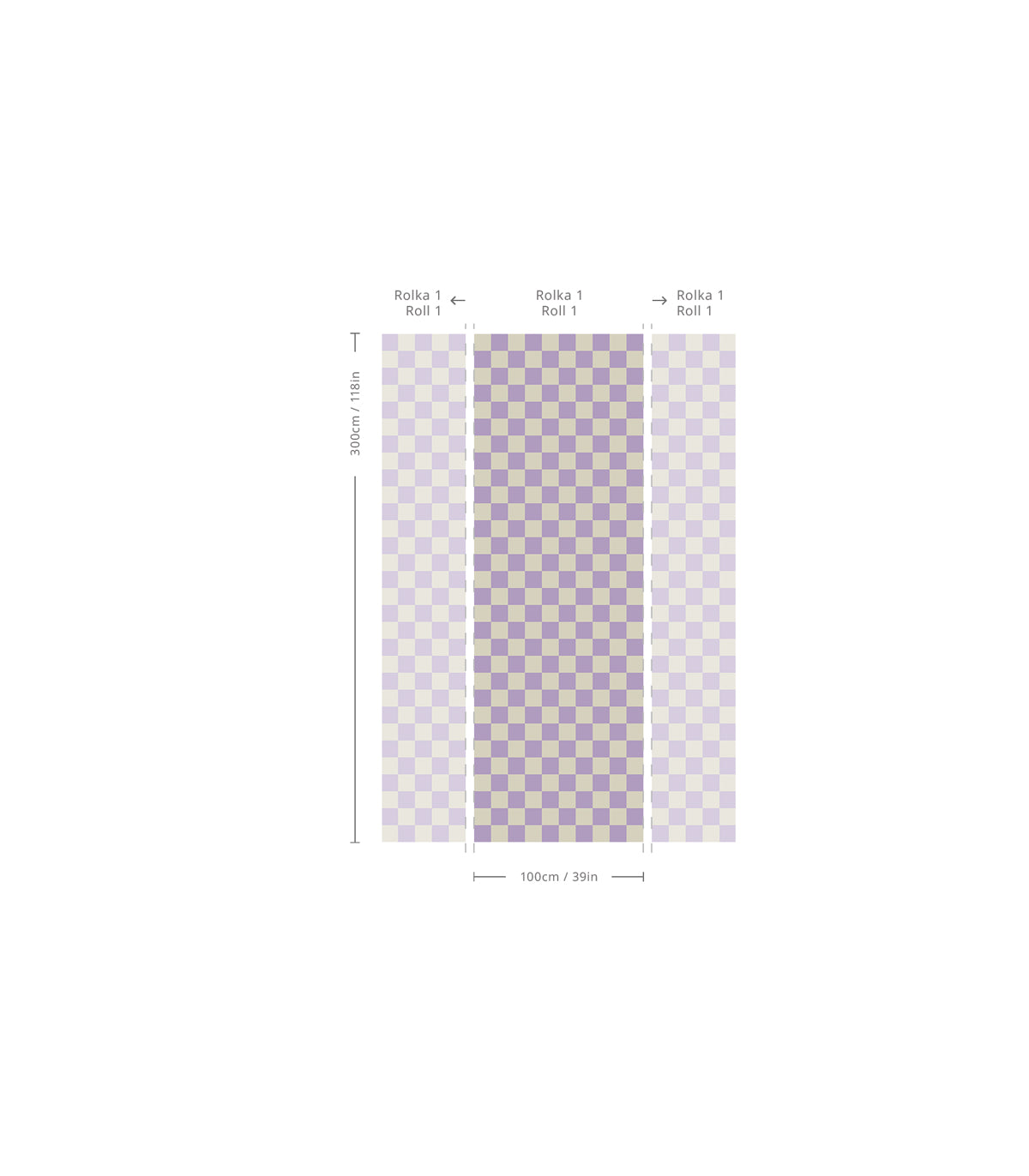 Tapeta Square Checks Amethyst Crea