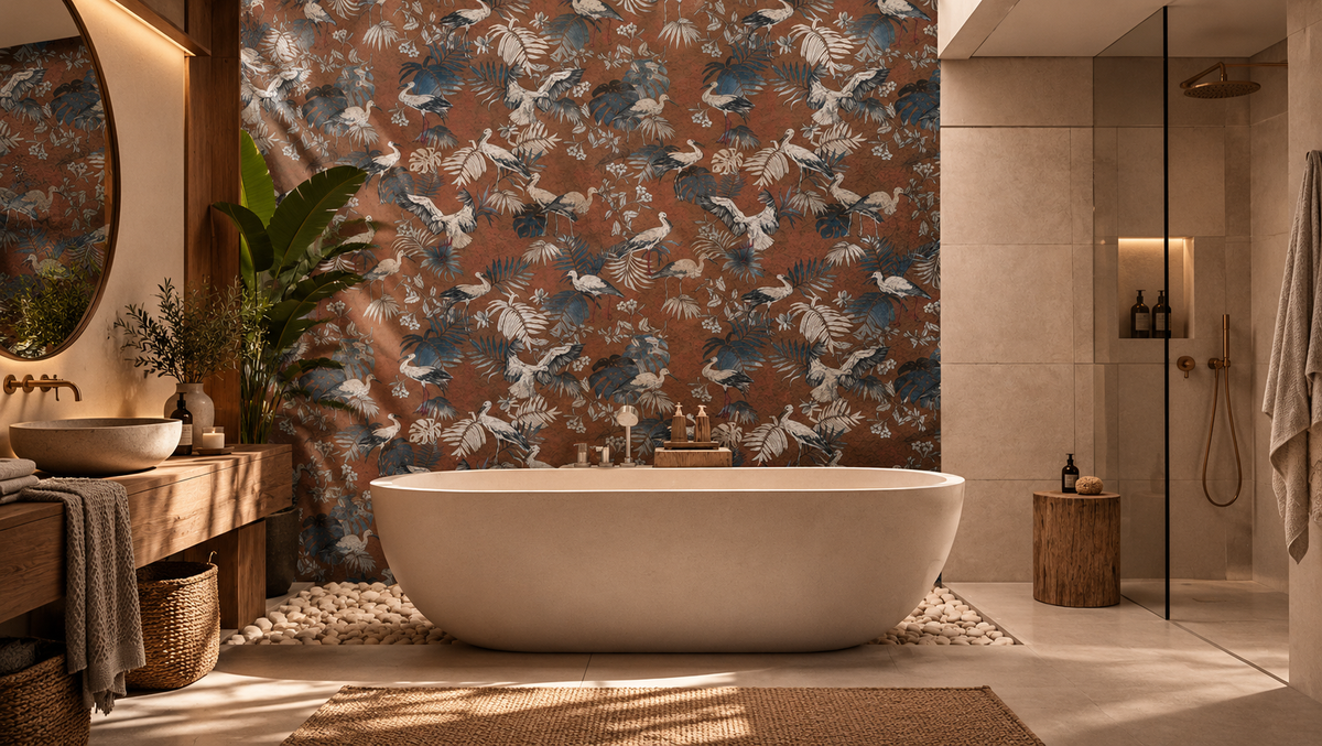 Papel pintado Storks Red