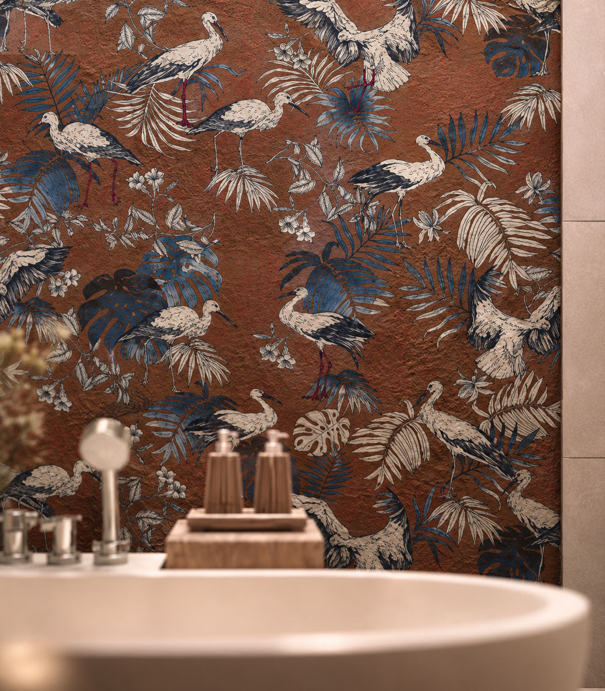 Papel pintado Storks Red