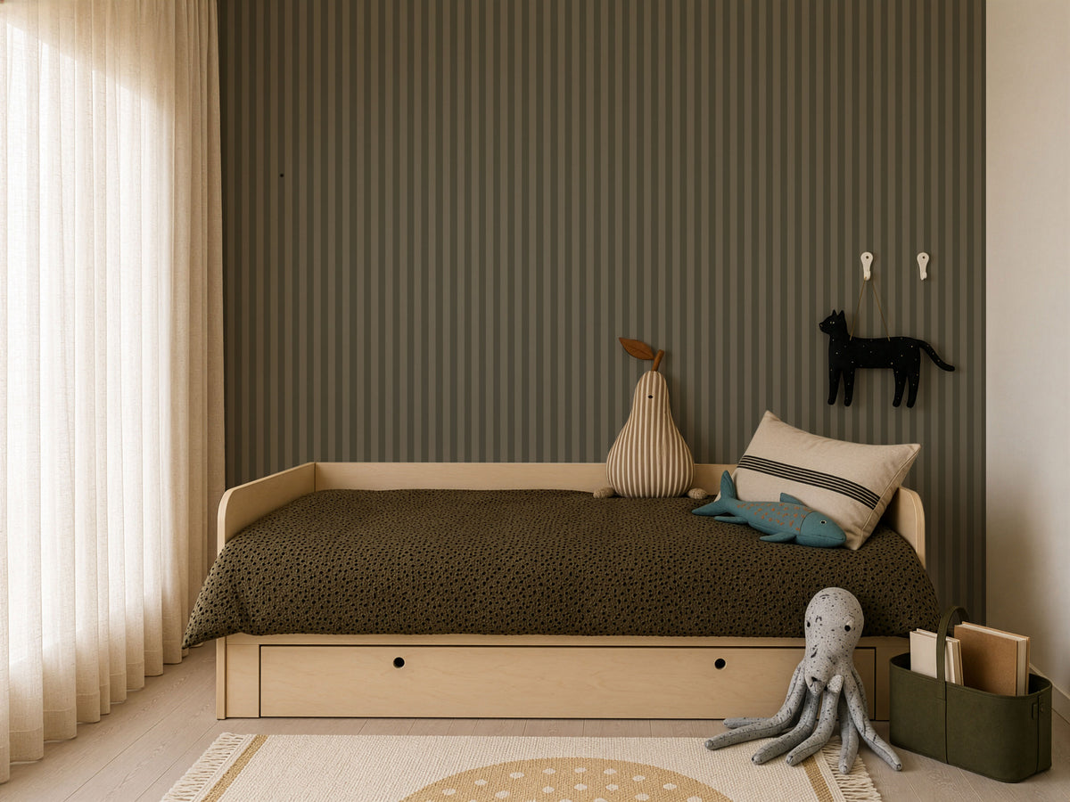 Papel pintado Stripe Forest Sage